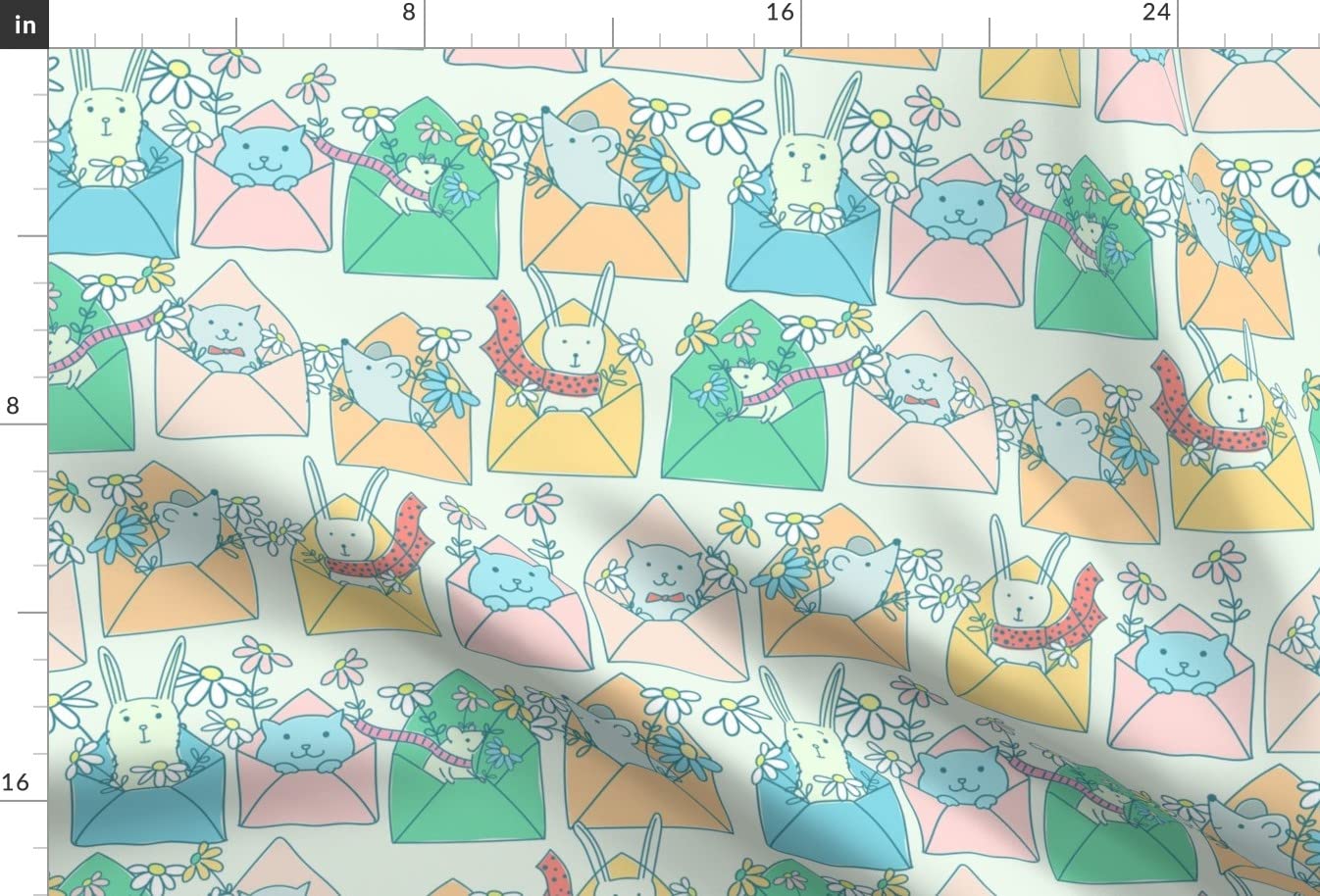 Premium Spoonflower Fabric - 'You Letters Snail Pen' Printed Soft Minky Fabric by The Yard for Sewing Baby Blankets, Quilt Backing & Plush Projects - Perfect for Nursery Decor, DIY Baby Gifts & Cozy Home Textiles