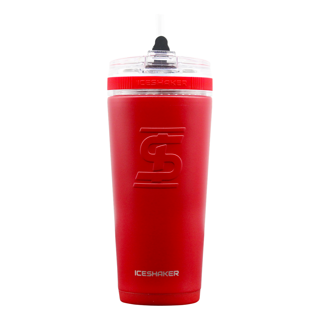 Personalized Mother's Day 26oz Flexible Water Bottle - Red | Custom Gift for Mom, Gym, Yoga & Outdoor Activities