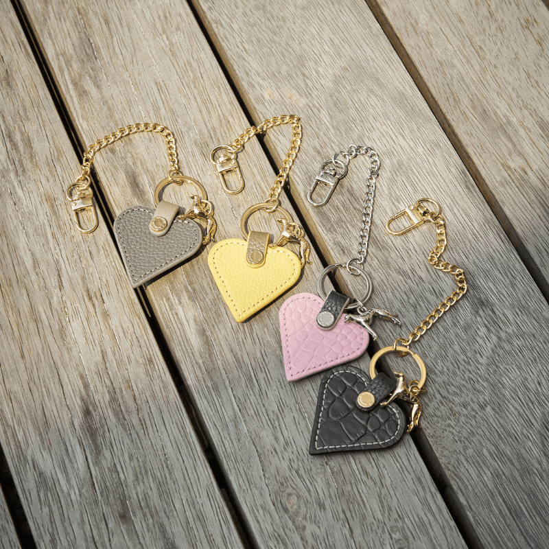 Rosette Leather Heart Bag Charm - Elegant Handbag Accessory for Women | Perfect for Valentine's Day, Anniversary & Everyday Use