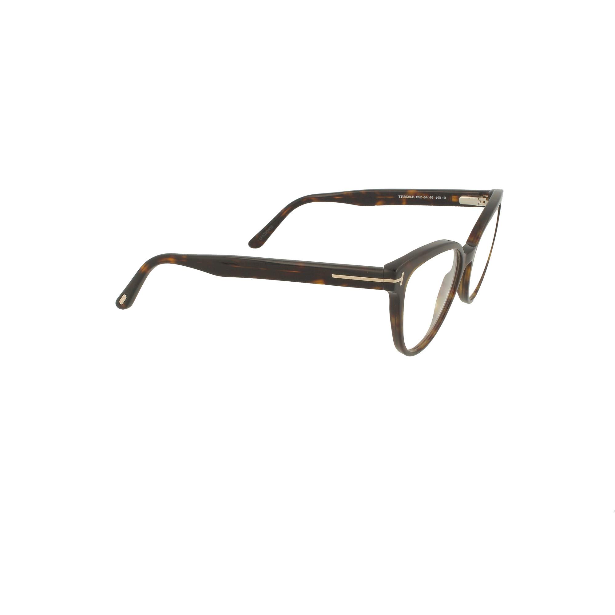 Tom Ford FT 5639 Eyeglasses - Classic Dark Havana/Blue Block Lenses, Shiny Frame | Premium Designer Glasses for Men & Women | Perfect for Office, Driving & Everyday Wear