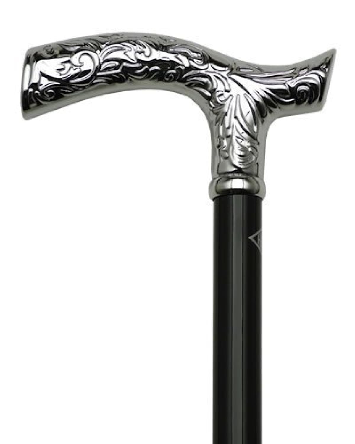 Premium Men's Fritz Cane with Chrome Embossed Handle - Durable Black Walking Stick for Seniors & Mobility Support - Ideal Gift for Father's Day, Birthday & Recovery (Item #DHAR-9763400) - Perfect for Daily Use, Travel & Rehabilitation