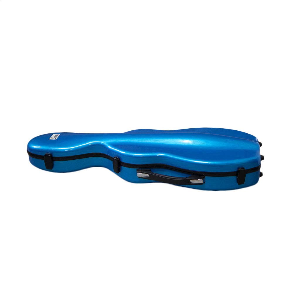 Premium Fiberglass Violin Case - Full Size, Durable & Lightweight Cello-Shaped Design with Hygrometer & Backpack Straps (Blue) - Perfect for Travel, School & Professional Musicians