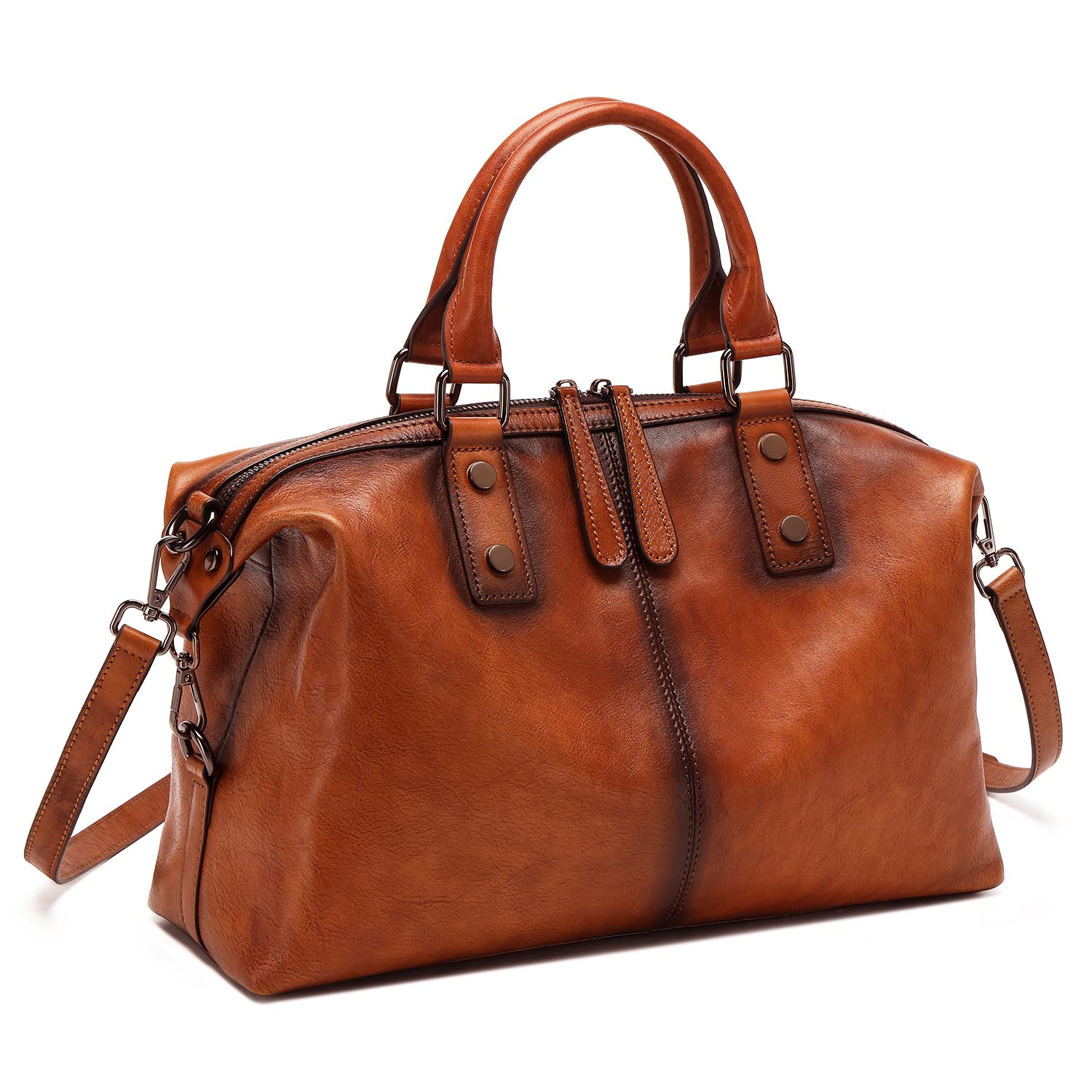 Genuine Leather Handbags for Women - Vintage Top Handle Satchel, Tote & Crossbody Shoulder Bags | Perfect for Work, Travel & Everyday Use