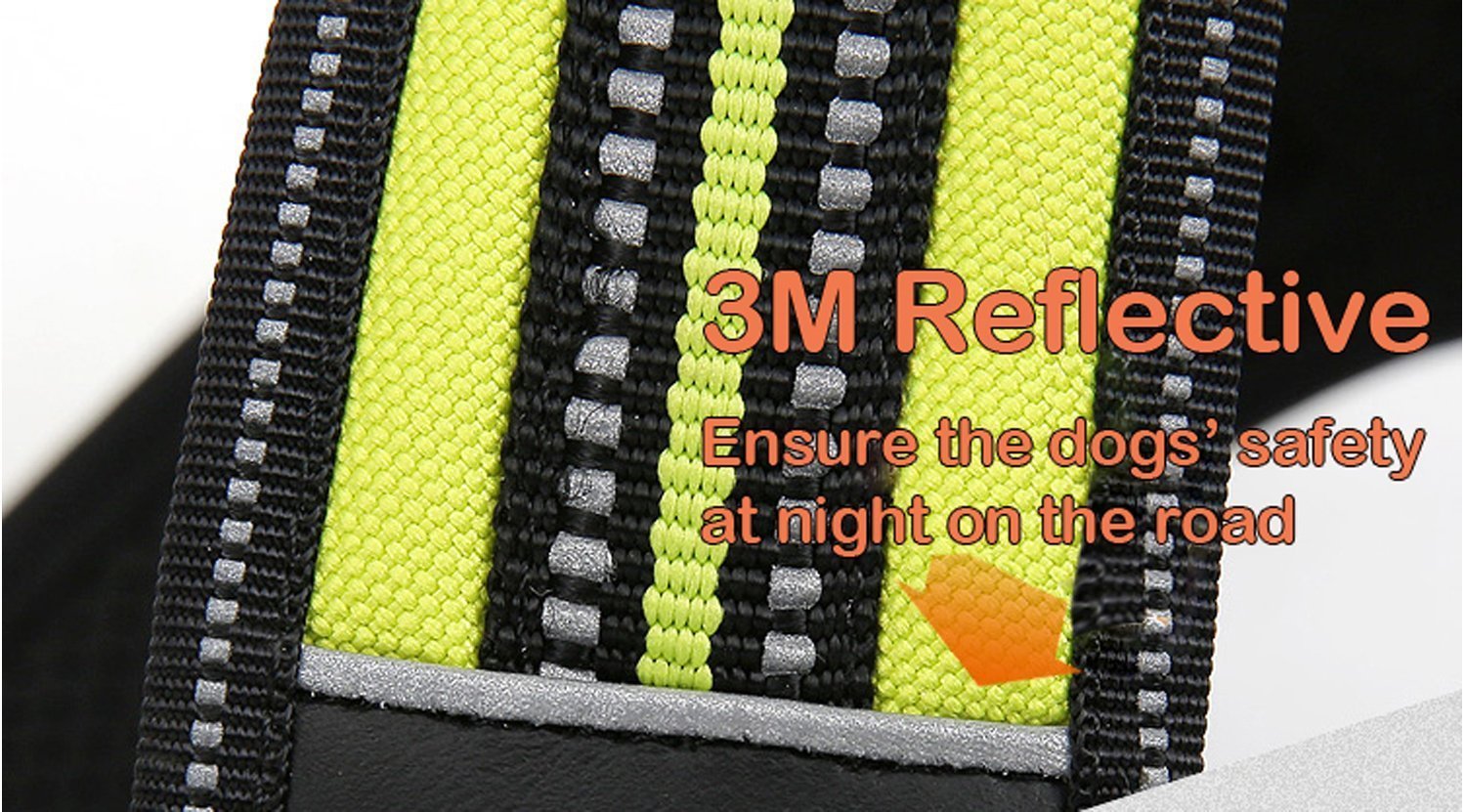 SGODA Reflective No-Pull Dog Harness with Handle - Adjustable Pet Vest for Small Dogs, Orange - Perfect for Night Walks, Jogging & Outdoor Adventures