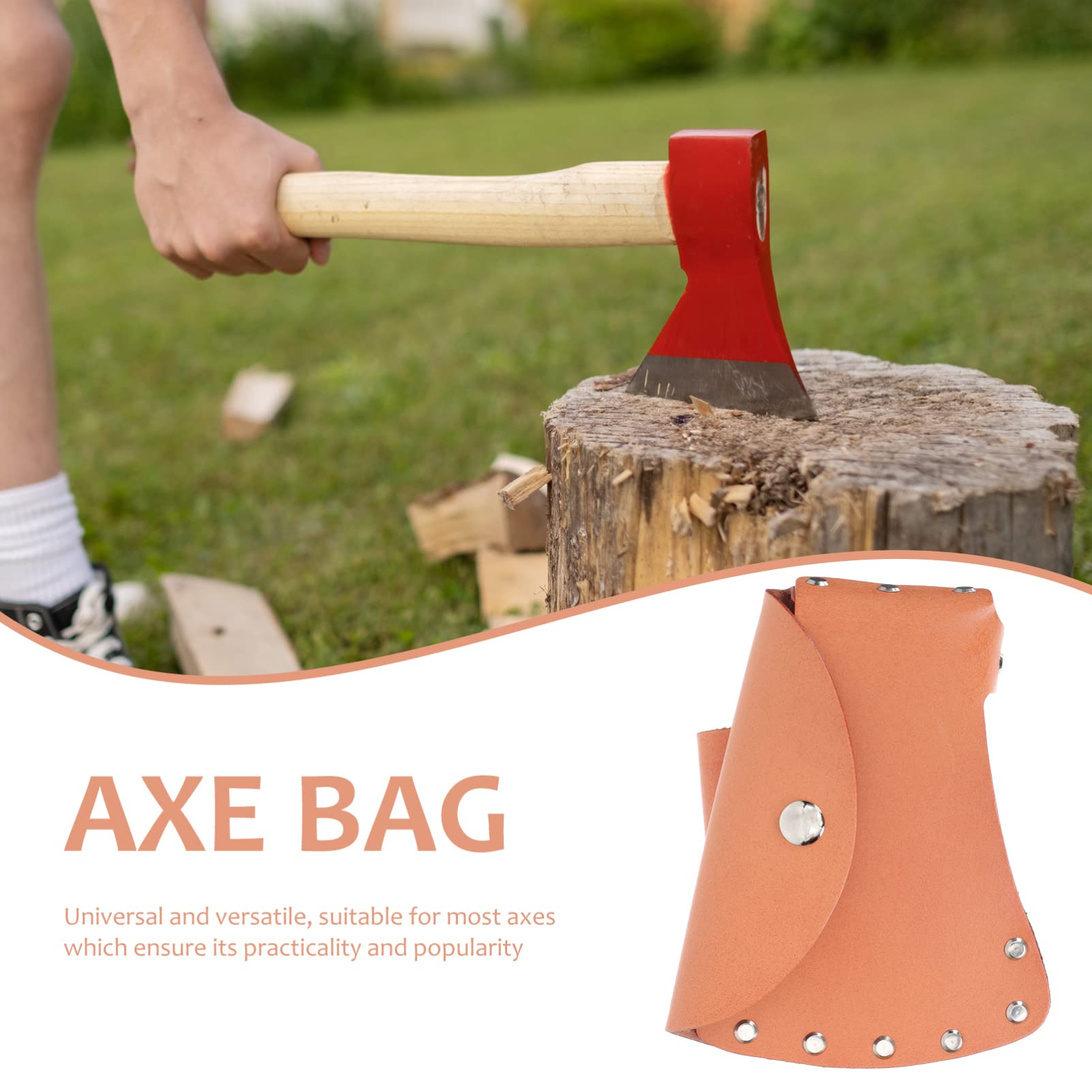 HANABASS Professional Leather Hatchet Cover - Durable Camping Axe Sheath for Outdoor Tools, Camping Gear Must Haves, Perfect for Hiking, Backpacking & Car Camping Accessories