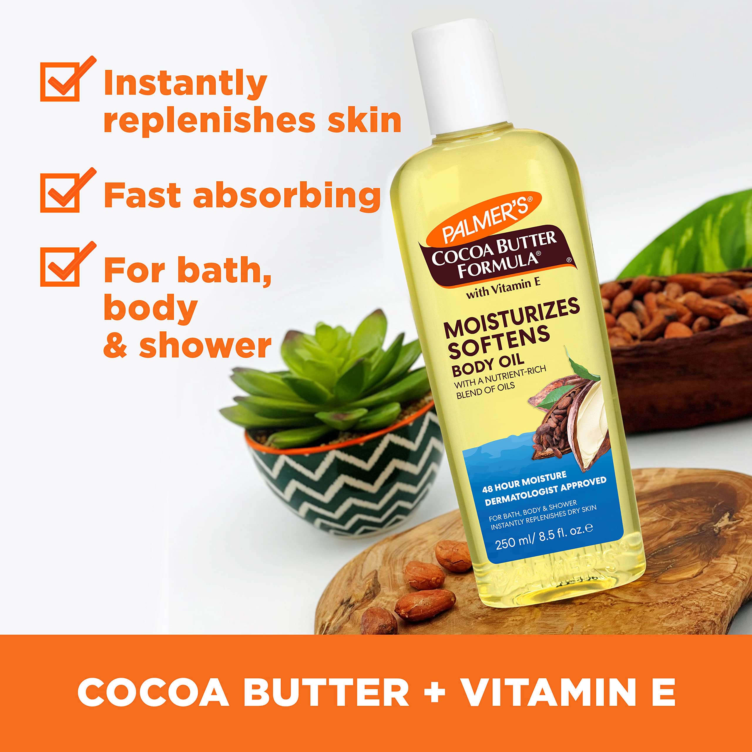 **Palmer's Coconut Oil & Cocoa Butter Body Lotion for Dry Skin – Vitamin E Enriched Moisturizing Body Oil for Hydration & Nourishment | Perfect for Daily Skincare & Post-Shower Use**
