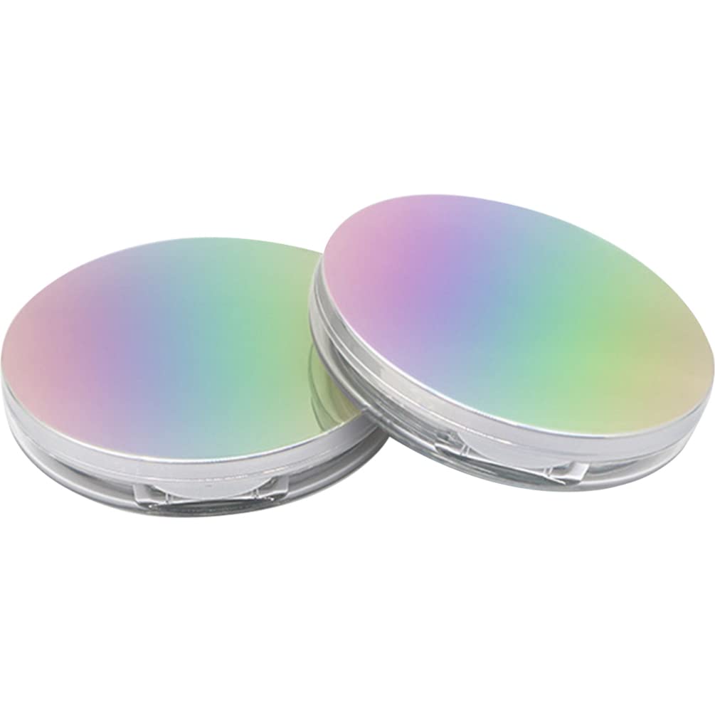 KALLORY 2-Pack Empty Loose Powder Box - Refillable Body Powder Container with Powder Puff | DIY Makeup Powder Dispenser Case | Perfect for Travel, Home & Professional Makeup Application