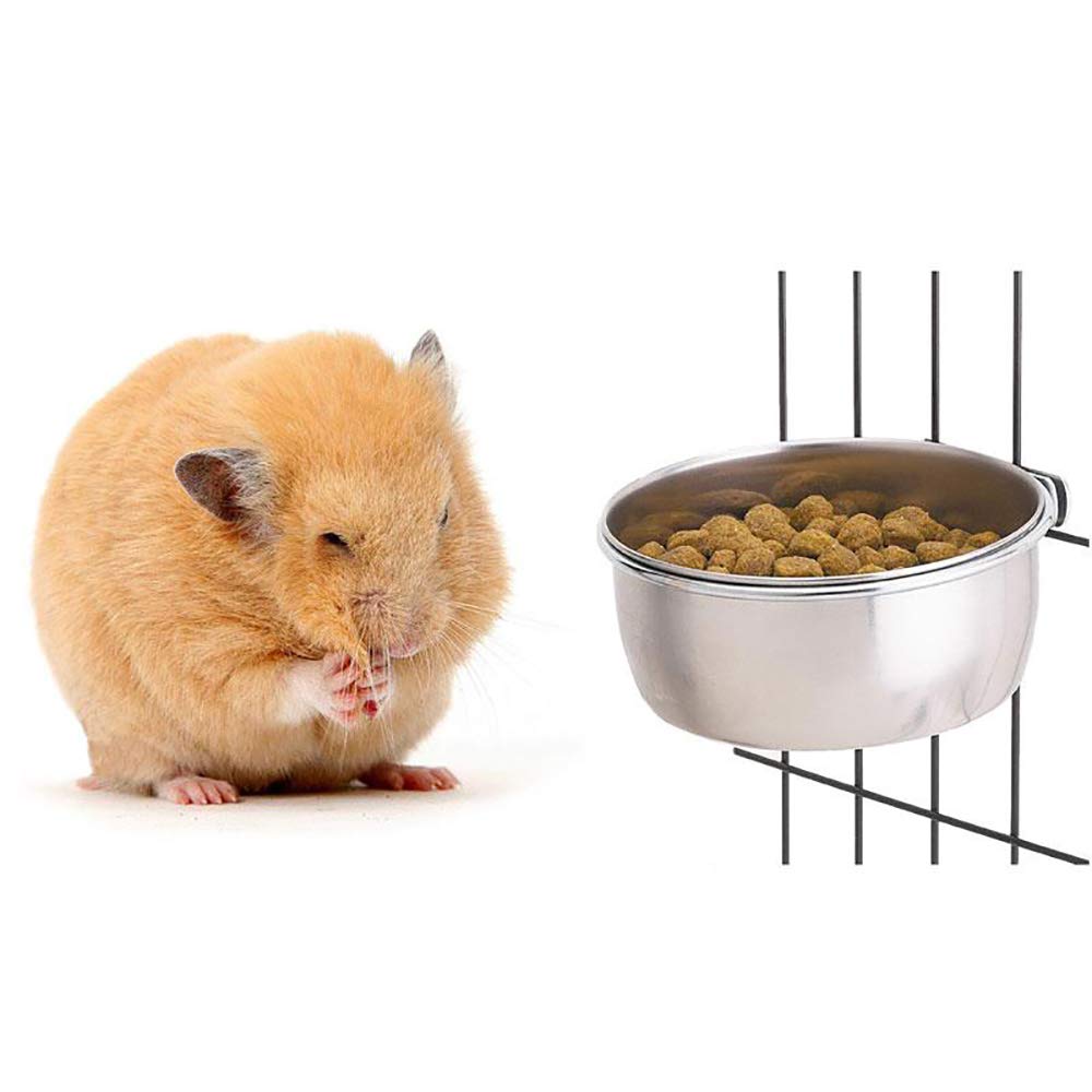 2PCS Bird Feeding Dish Cups - Parrot Food Bowl Clamp Holder for Cage, Coop Cup - Perfect for Parakeets, African Greys, Conures, Cockatiels, Lovebirds & Budgies - Ideal for Feeding & Watering in Bird Cages & Aviaries