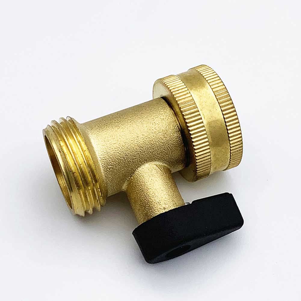 3/4 Inch Brass Garden Hose Shut Off Valve - Heavy Duty Water Hose Connector with On/Off Control - Perfect for Outdoor Faucets, Sprinkler Systems & Drip Irrigation (1-Pack)