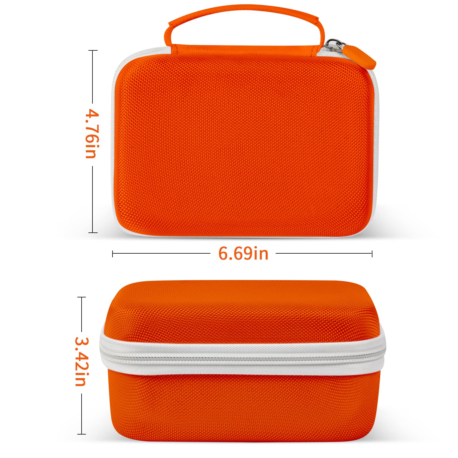 Phomemo M110 Label Maker Case - Portable Mini Bluetooth Thermal Label Printer Storage Bag for Printer, USB Cable & Accessories (Orange) - Perfect for Office, Home & Travel Organization
