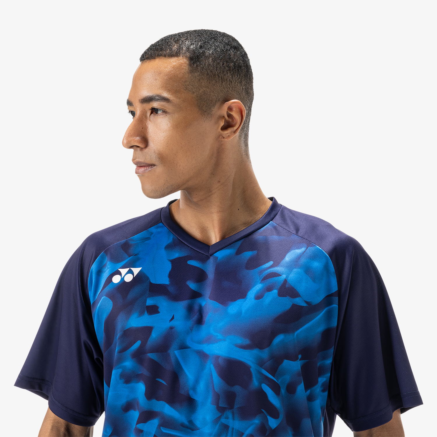 Yonex YM0033 Men's Crew Neck T-Shirt - Navy Blue - Comfortable & Breathable for Sports & Casual Wear