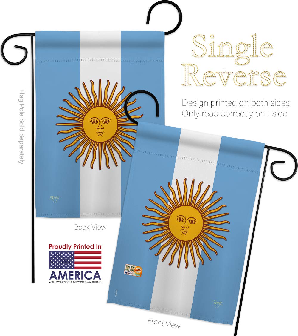 Argentina Garden Flag Set with Pole - 13