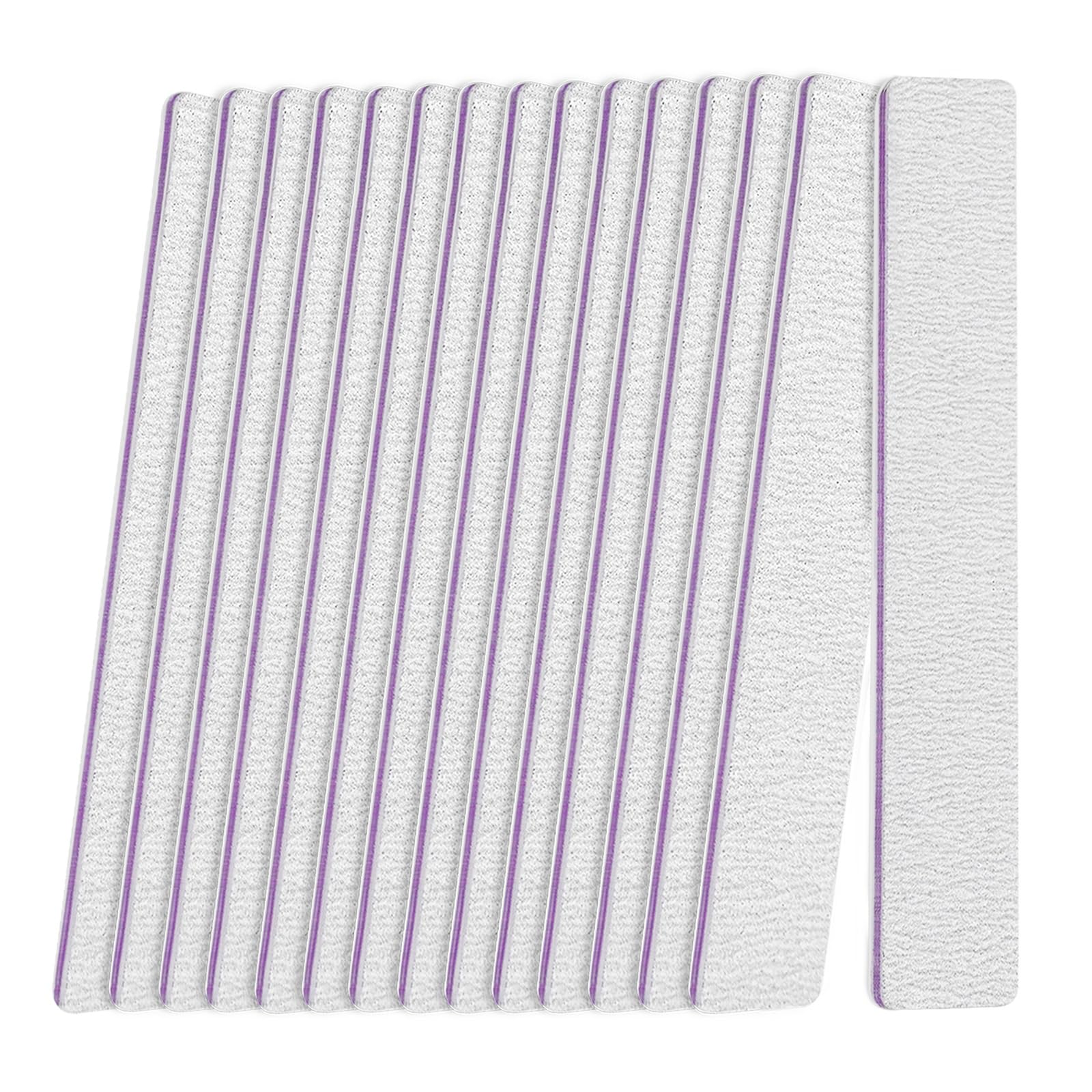 Professional 12-Pack Nail Files - 180/240 Grit Double Sided Emery Boards for Natural & Acrylic Nails - Reusable Manicure Tools for Home & Salon Use