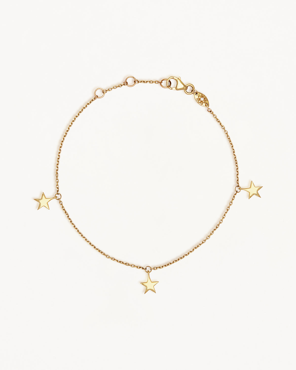 9K Solid Gold Star Bright Bracelet for Women - Elegant & Shiny Jewelry Gift for Birthday, Anniversary & Special Occasions