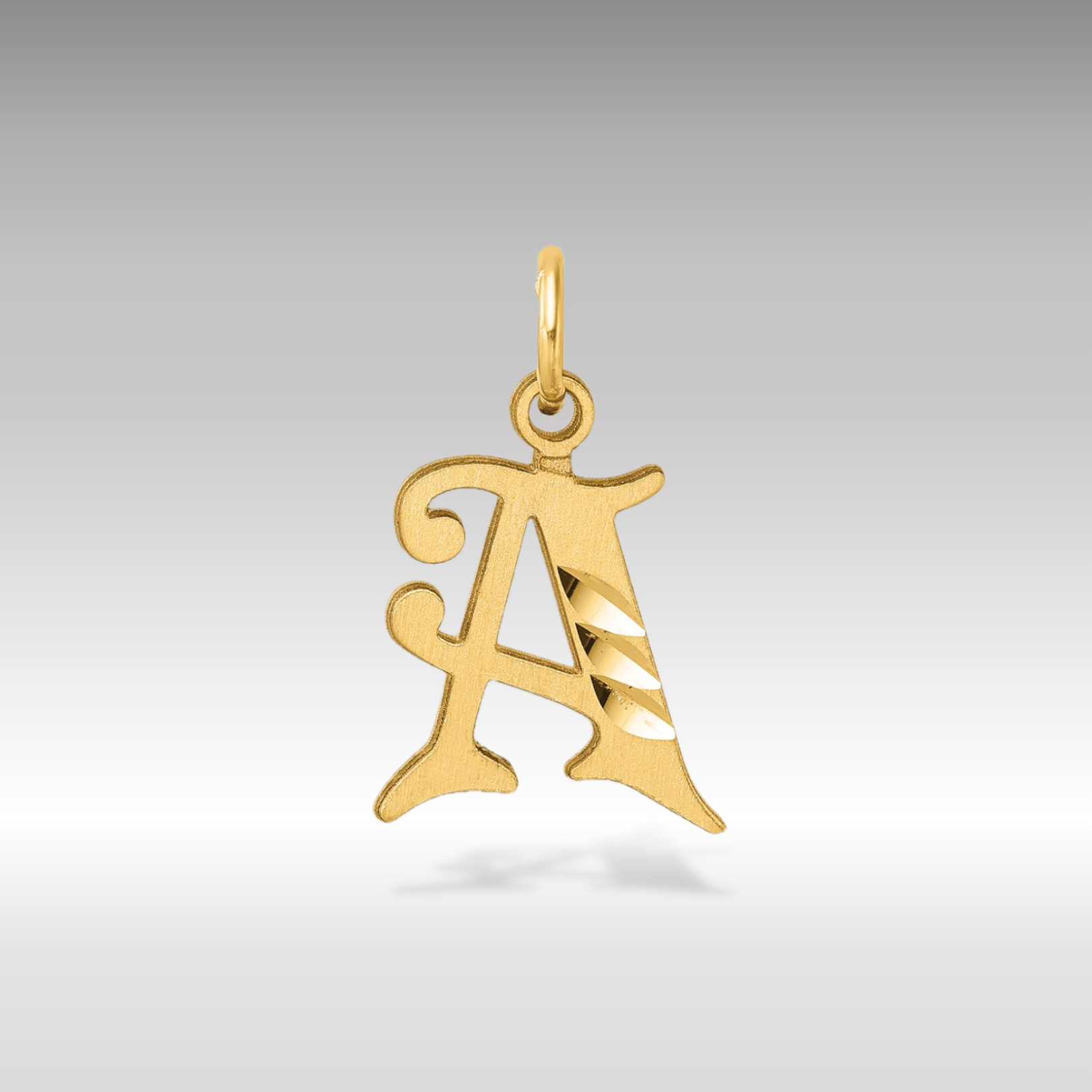 Vintage Gold Old English Letter 'A' Pendant Necklace - Model C4833 - Perfect for Gifts, Special Occasions & Everyday Elegance