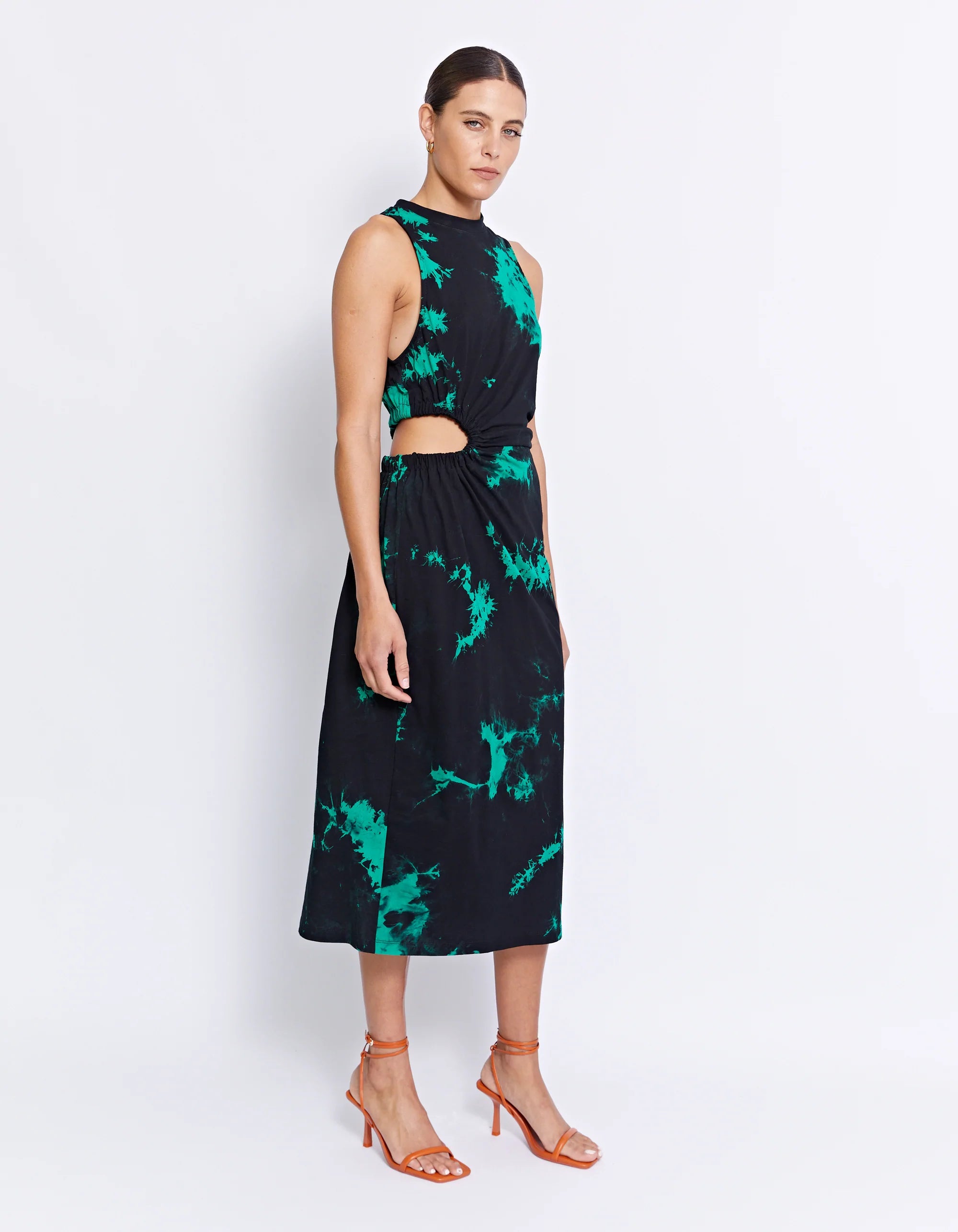 Enzo Dress | Elegant Ink Blue Flowy Maxi Dress for Women | Perfect for Weddings, Parties & Summer Vacations