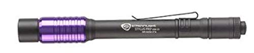 Streamlight Stylus Pro Rechargeable UV Pen Light - Black Battery-Powered Flashlight (66150) | Perfect for HVAC Inspection, Leak Detection & Forensic Investigation