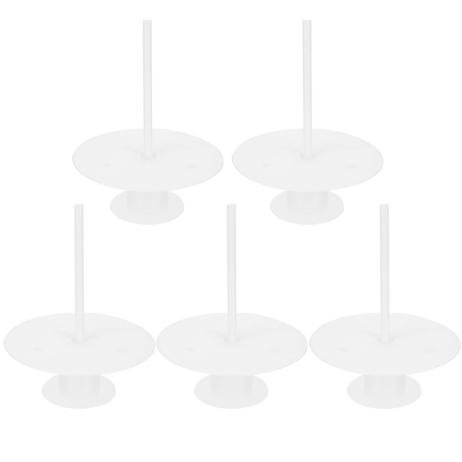Yardwe 5-Pack Round Cake Support Stands - 25x20cm Sturdy Dessert Display Brackets for Tiered Cakes, Wedding, Birthday & Party Decorations