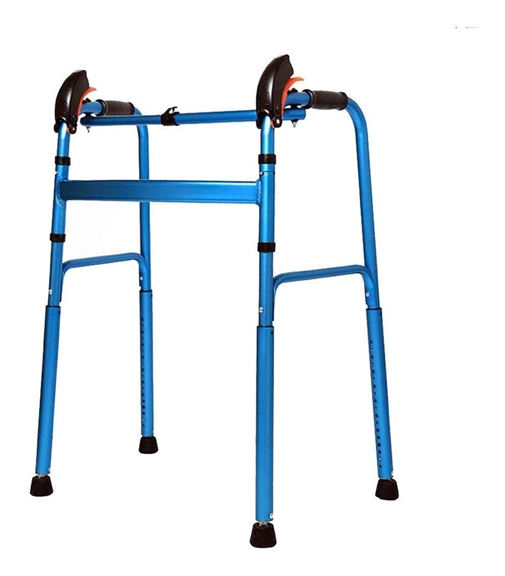 Foldable Adjustable Height Lightweight Aluminum Walking Frame Toilet Handrail - Mobility Aid for Seniors & Disabled Adults - Ideal for Bathroom Safety & Indoor Support