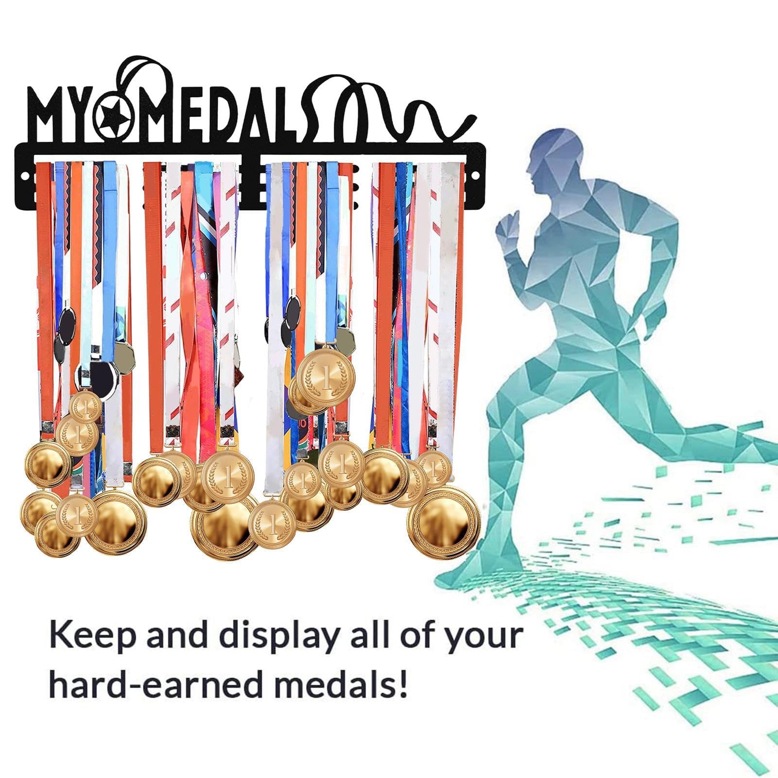 Premium Iron Award Ribbon Wall Display Hanger - Holds 24-30 Awards with Exquisite Letter Design | Perfect for Trophy Showcase, Office Decor & Competition Prize Organization