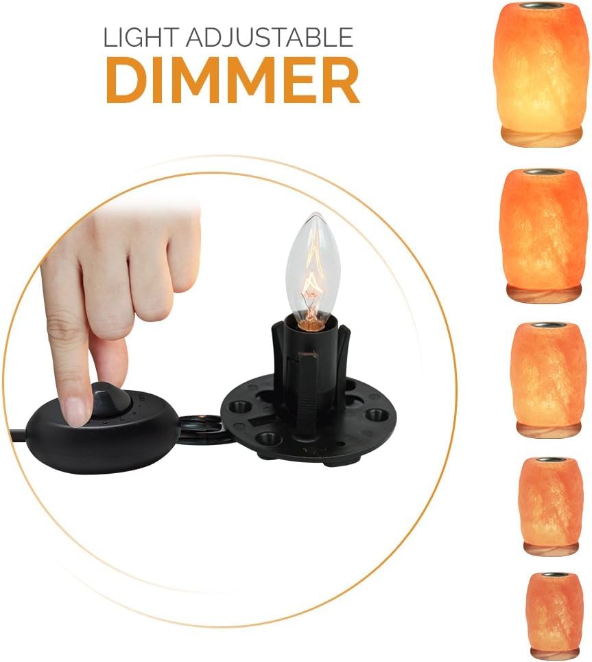 Himalayan Glow Natural Salt Lamp with Essential Oil Diffuser & USB Charging - Warm Amber LED Night Light for Home, Office, Bedroom, Yoga & Meditation Room - Perfect for Relaxation, Stress Relief & Aromatherapy