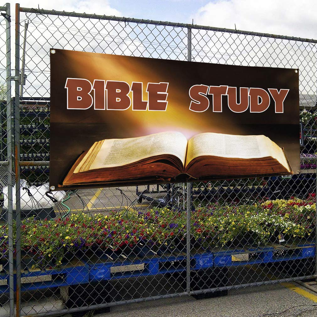 Custom Vinyl Banner 48x96 Inches - Durable Weatherproof Outdoor Sign for Bible Study, Advertising, Yard & Industrial Use - 8 Grommets for Easy Hanging