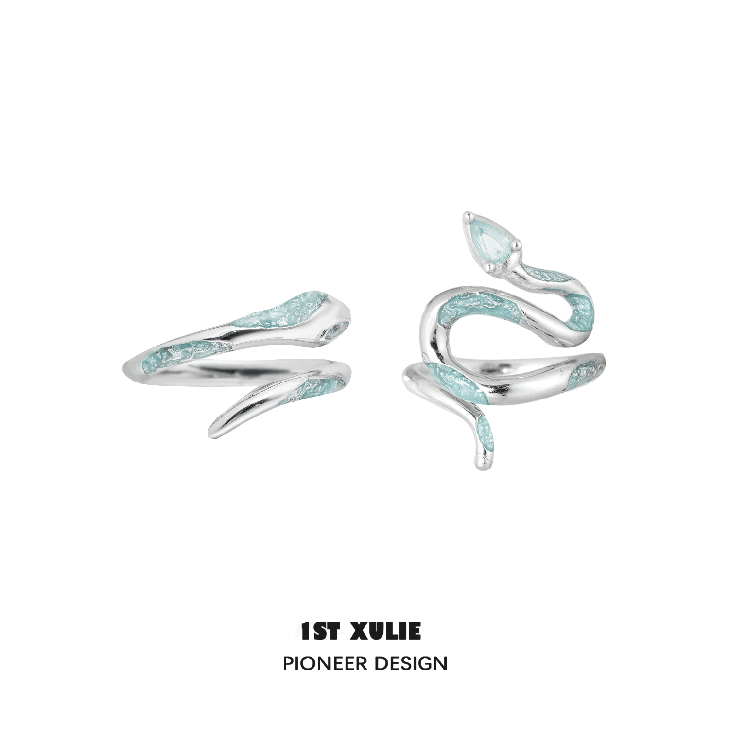 Frozen Serpent Girl Spiral Snake Ring - S925 Sterling Silver Adjustable Opening Band for Women | Gothic Jewelry, Unique Fashion Accessory for Halloween, Cosplay & Dark Aesthetic Outfits