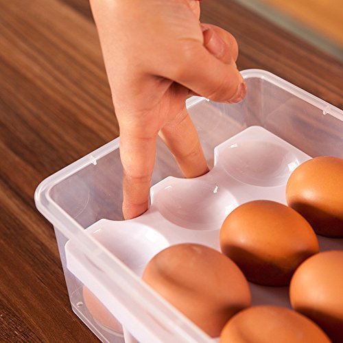 Double Layer All-in-One Egg Storage Box - 32 Grid Plastic Egg Holder with Tray, Food Storage Container & Vegetable Basket - Durable Green Kitchen Organizer for Refrigerator, Pantry & Farm Fresh Eggs