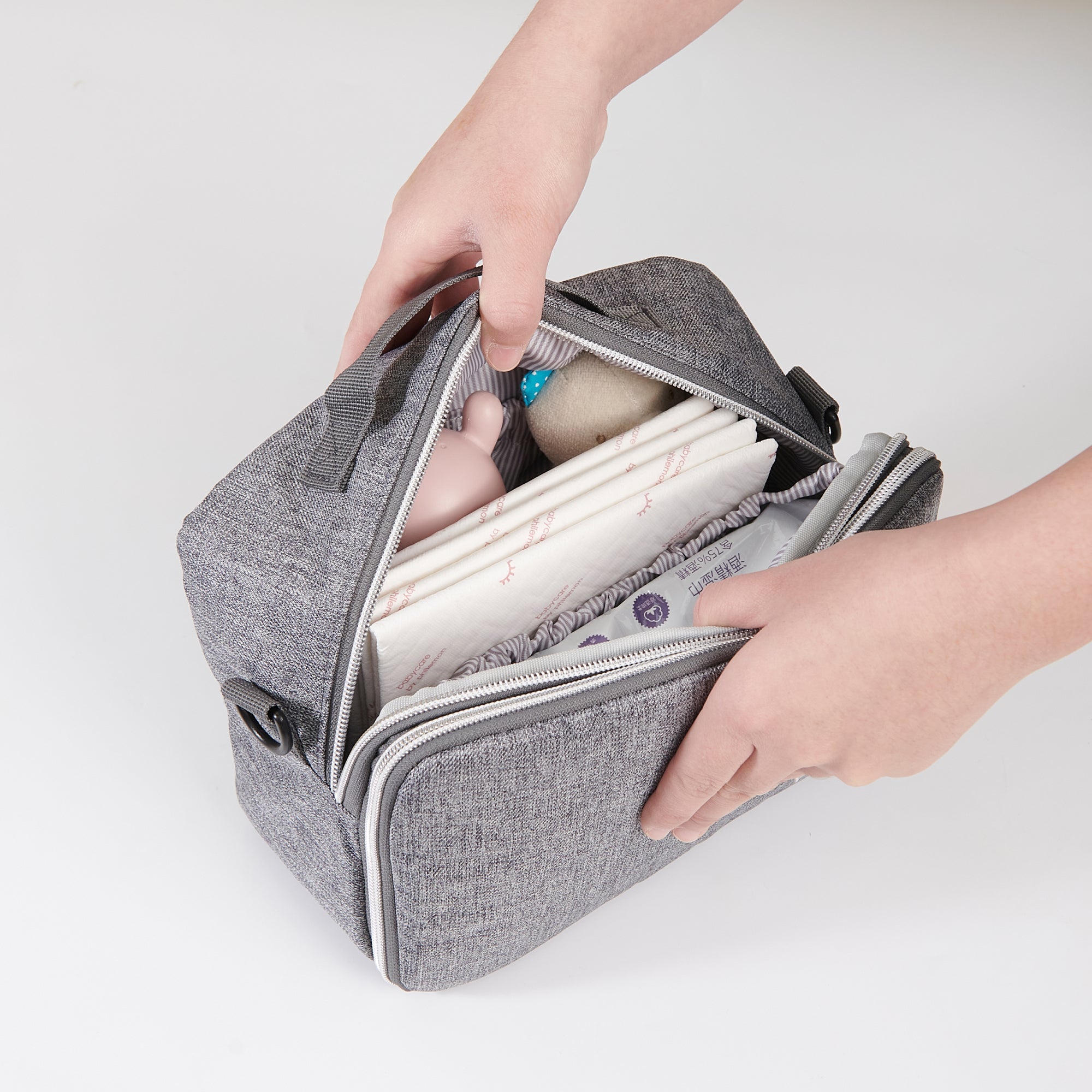 Portable Diaper Changing Bag - Waterproof Baby Diaper Organizer with Insulated Pocket for On-The-Go Parents | Perfect for Travel, Park & Shopping Trips