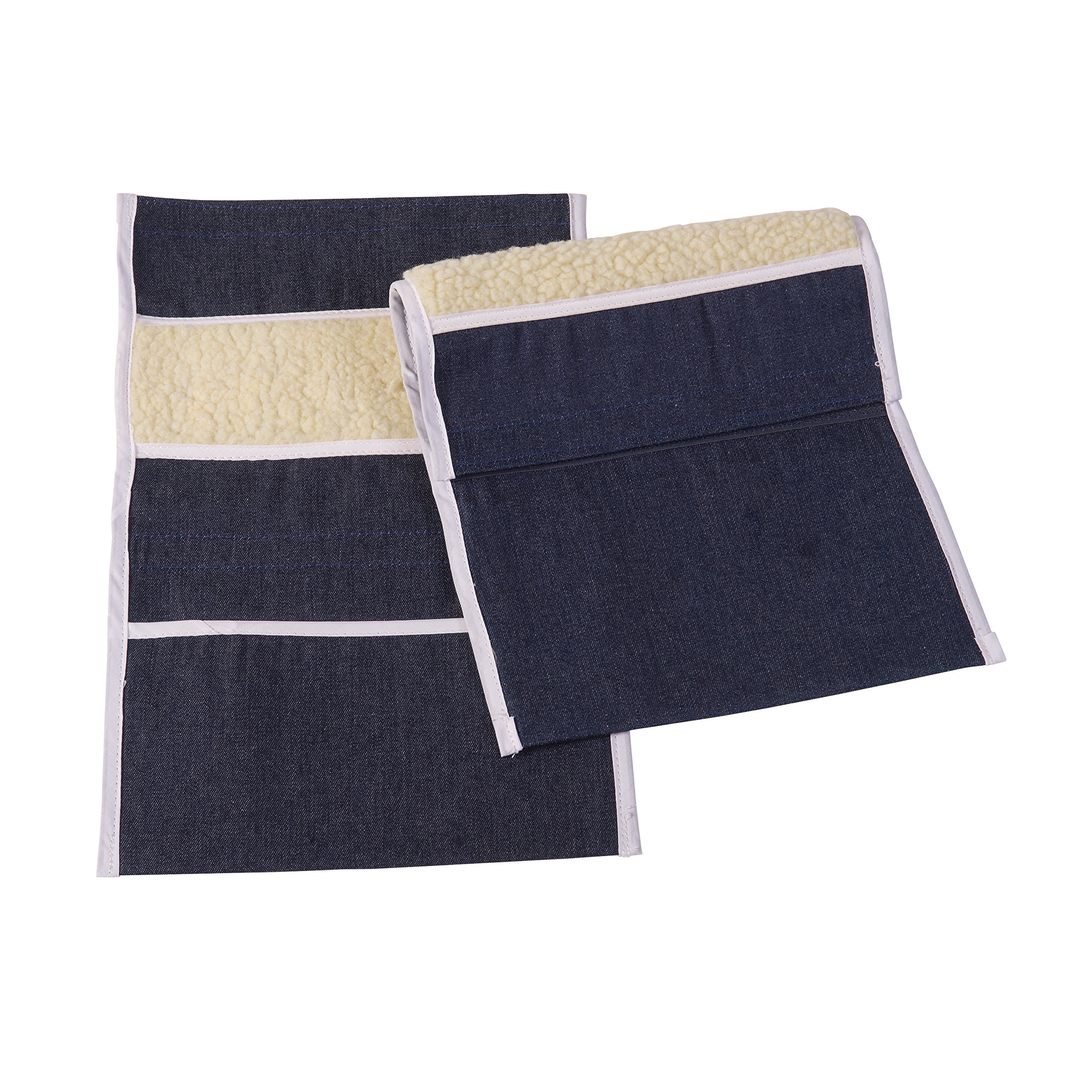 DMI Wheelchair Arm Pads & Armrest Pouch Set - 2-Pack Denim Cushion Covers for Comfort & Storage | Ideal for Elderly, Disabled & Hospital Use