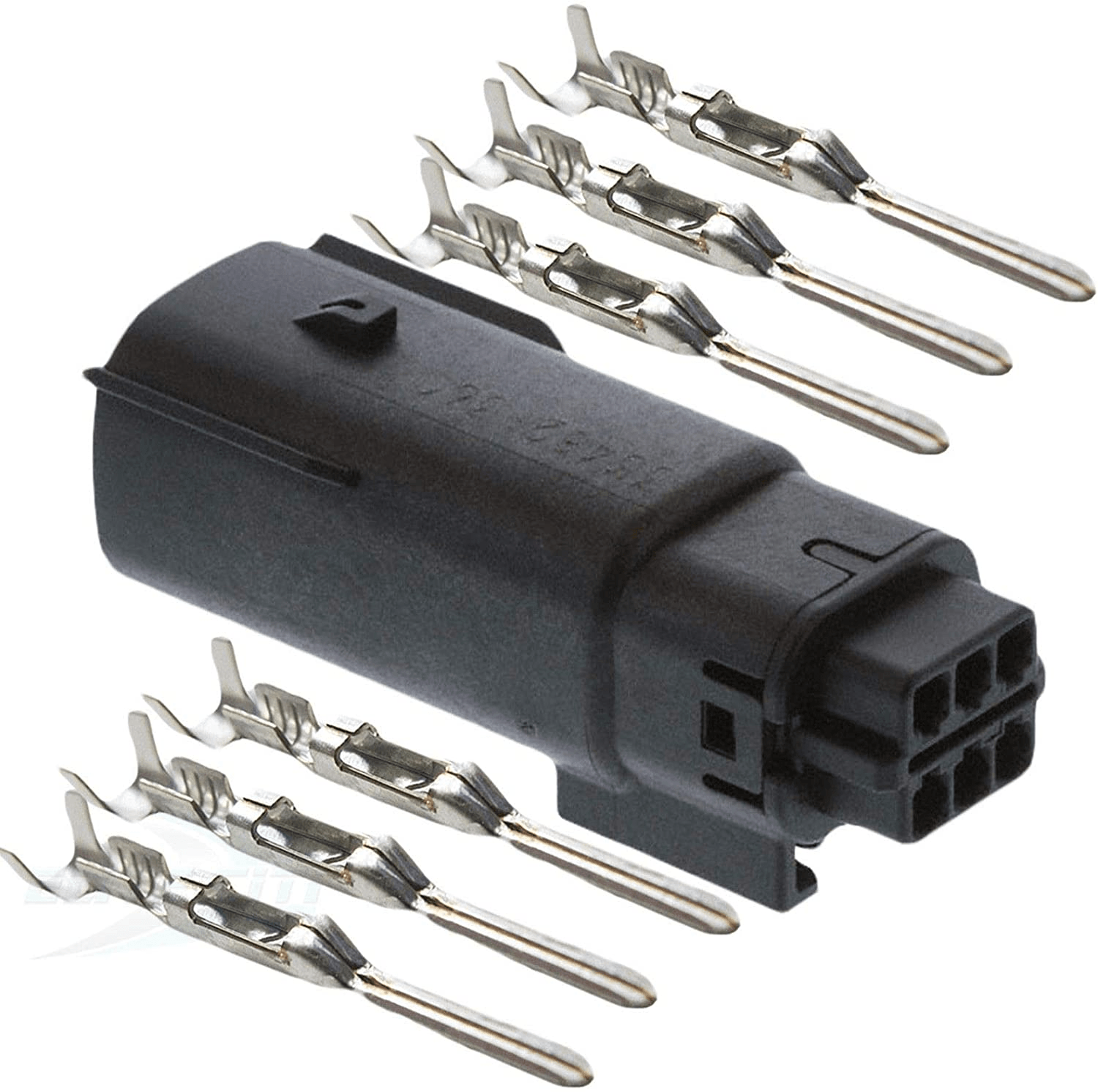Molex MX150 6 Pin Sealed Connector Kit - Black Male & Female with Pins | Waterproof Electrical Connectors for Harley, Jeep, ATV, Marine & Automotive Wiring Applications