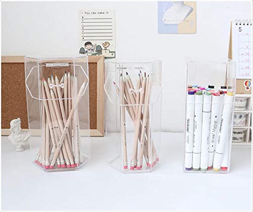 1PC Clear Acrylic Makeup Brush Holder with Lid - Waterproof Cosmetic Brush Organizer & Storage Display Case for Vanity, Dressing Table, Bathroom Countertop - Perfect for Travel & Home Makeup Organization