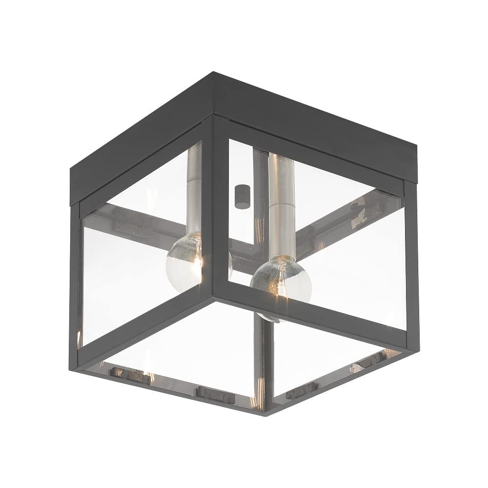 Livex Lighting 20588-01 Outdoor Ceiling Mount Fixture - Weatherproof Brass Finish for Patio, Porch & Garden Lighting