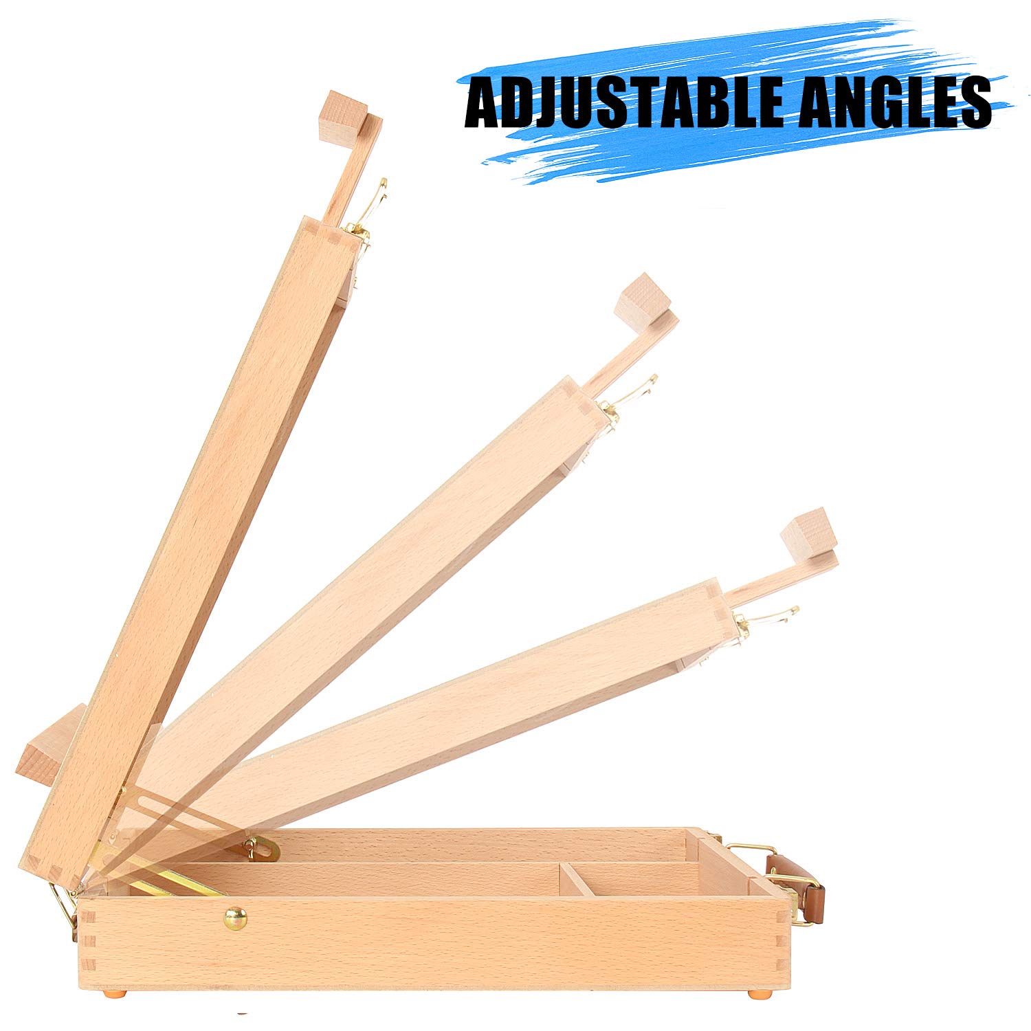 Professional Wooden Tabletop Easel & Art Supply Storage Box - Adjustable Sketching Easel for Drawing, Painting & Students | Perfect for Studio, Classroom & Outdoor Art Projects