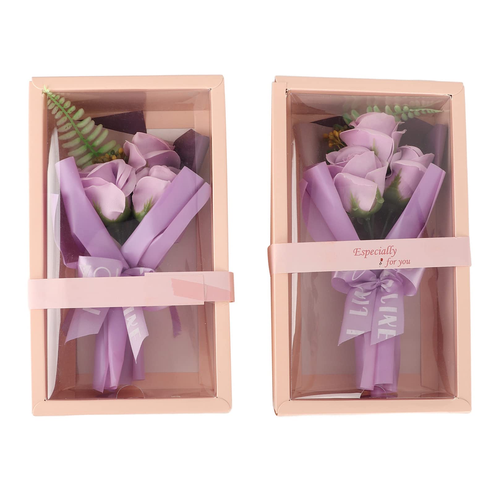 Pilipane 2Pcs Rose Shaped Soap Flowers - Elegant Artificial Floral Soap for Romantic Gifts, Anniversary, Birthday, Wedding, Valentine's Day & Mother's Day - Perfect for Bathroom Decor, Wedding Centerpieces & Luxury Gift Giving