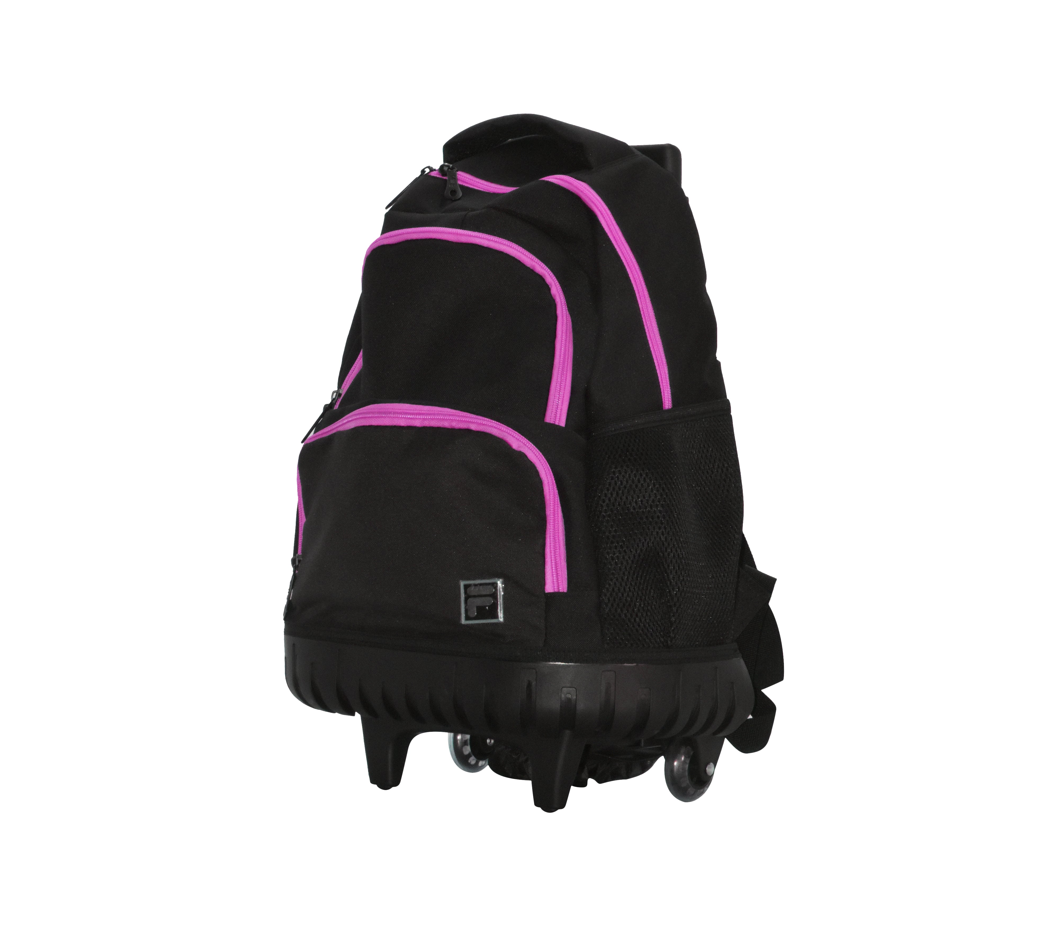 18x12x6 Rolling Backpack with Wheels - Lightweight & Durable School Travel Backpack for Students, Business Professionals & Commuters - Perfect for Airports, College Campuses & Daily Commute