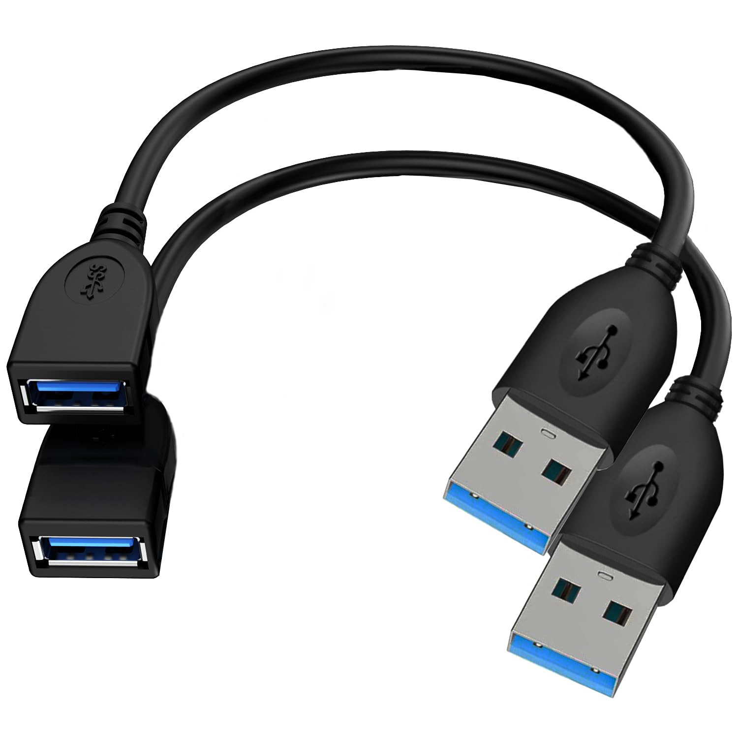 USB 3.0 Extension Cable (2-Pack 1FT) - Fast Data Transfer for Keyboard, Mouse & More