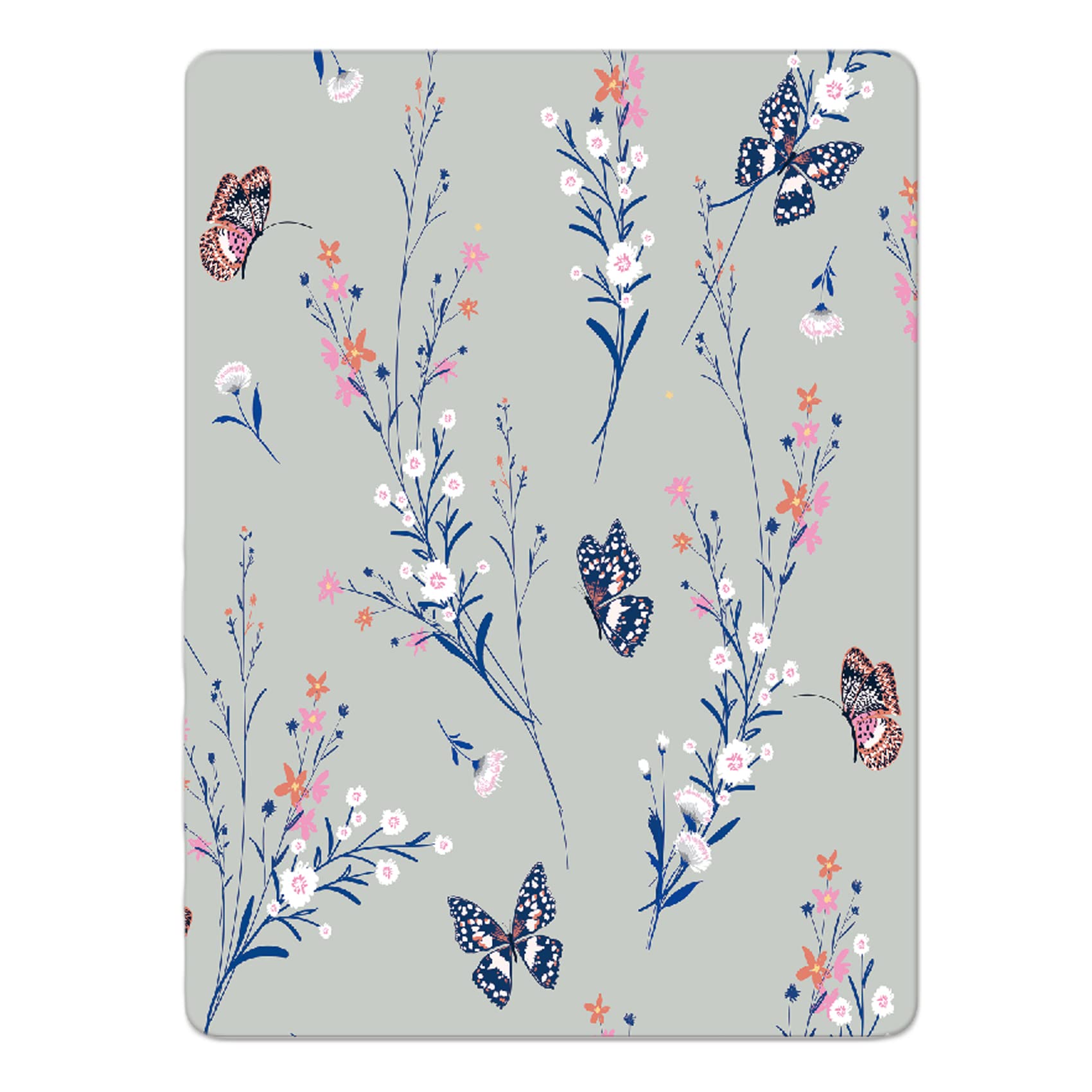 6x8 Inches Mini Mouse Pad - Non-Slip Rubber Base, Portable Square Mousepad for Wireless Mouse & Laptops - Waterproof, Cute Floral Butterfly Design - Perfect for Travel, Home & Office Use