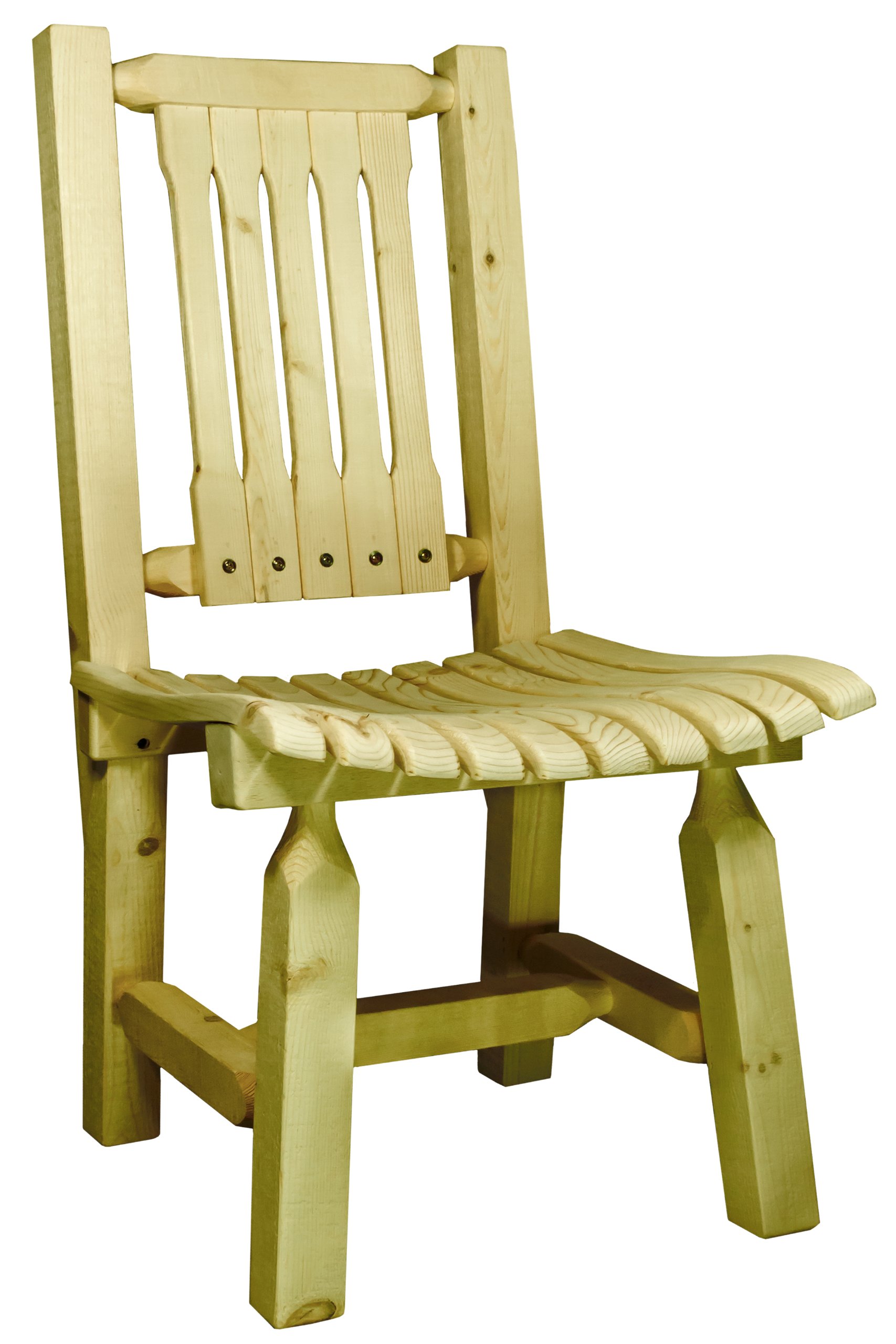 Montana Woodworks Homestead Collection Outdoor Patio Chair - Solid Wood, Weather-Resistant Clear Finish - Perfect for Backyard, Garden & Deck Relaxation