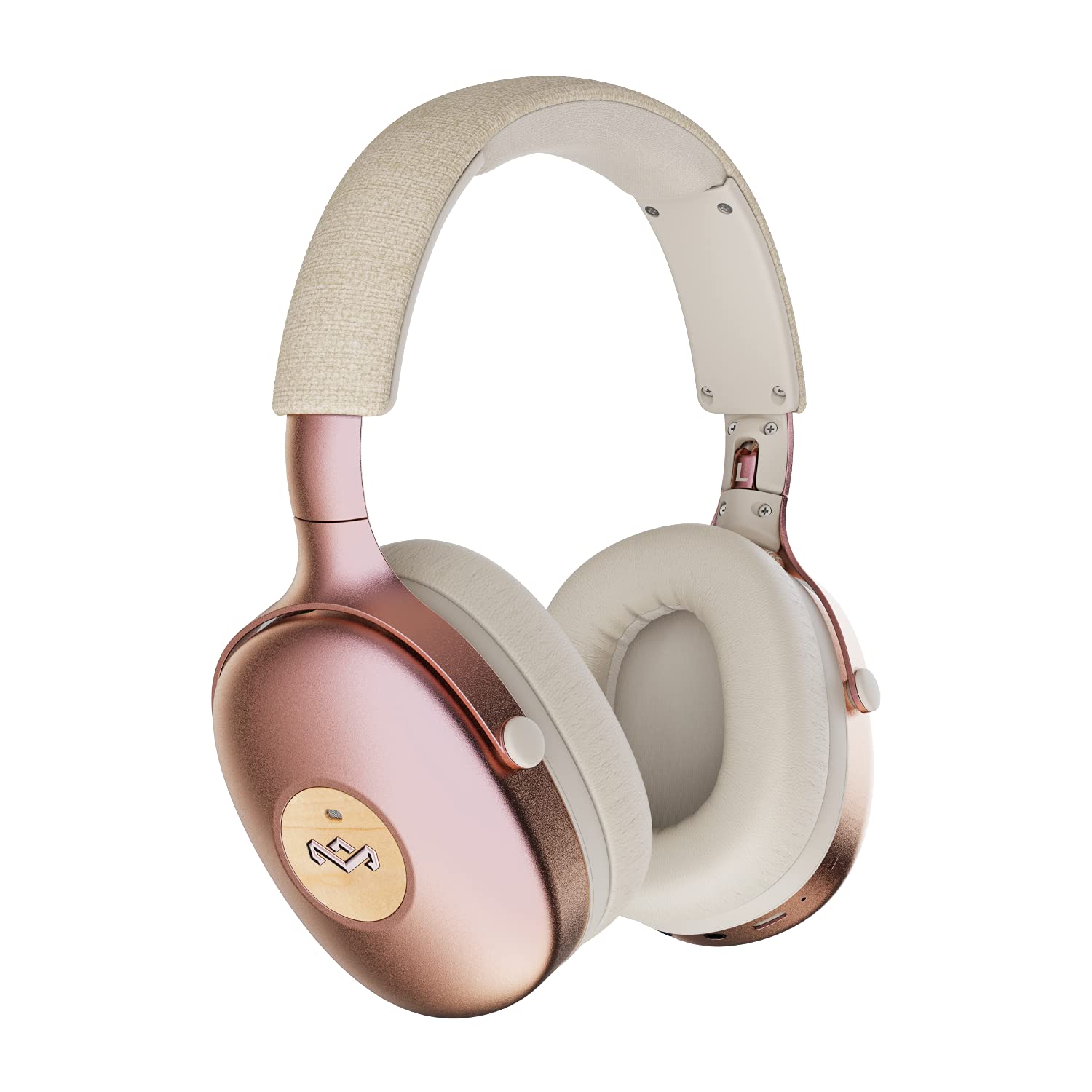 House of Marley Positive Vibration XL ANC Wireless Bluetooth Headphones - Noise Cancelling Over-Ear Headset with Microphone, 26-Hour Playtime, Copper Finish - Perfect for Travel, Work & Music Lovers