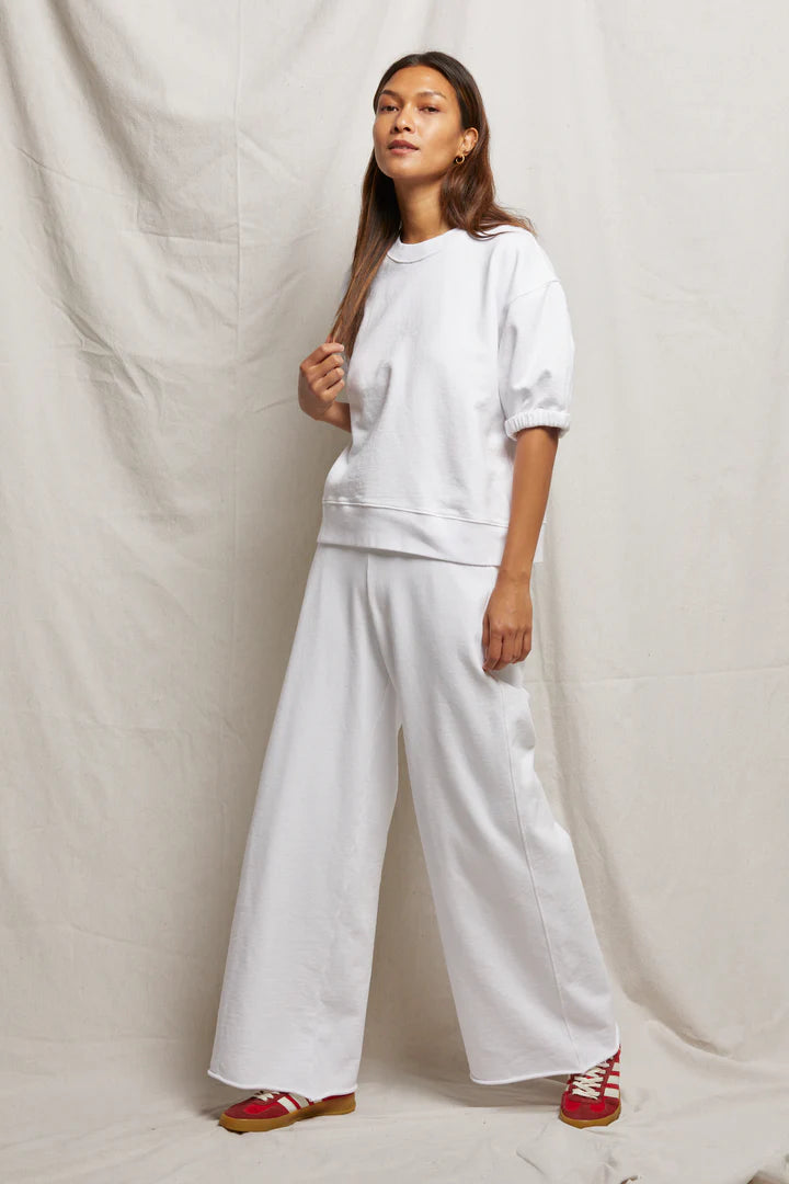 Premium White T-Shirt & Amber Casual Pants Set - Women's Comfortable Cotton Outfit for Everyday Wear, Work, and Weekend Relaxation