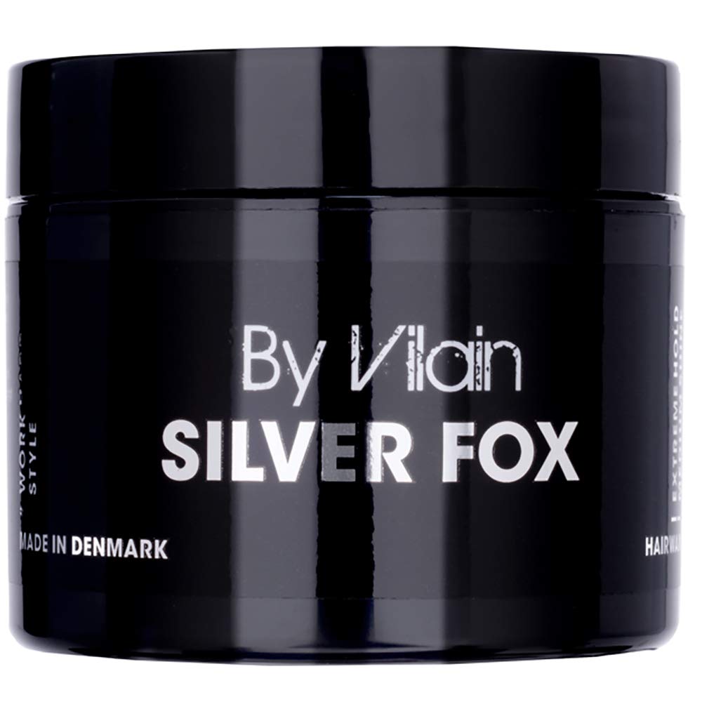 By Vilain Silver Fox Professional Hair Styling Wax 2.2oz - Strong Hold Matte Finish for Men - Perfect for Pompadour, Quiff & Undercut Hairstyles - Salon Quality Styling Product for Everyday Use