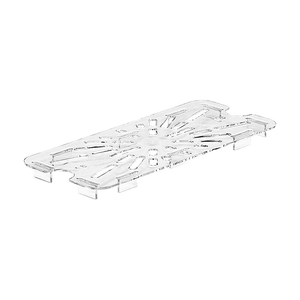 Cambro 30CWD135 Camwear Clear 1/3 Size Drain Shelf - Durable Food Storage Container for Commercial Kitchens, Restaurants & Catering Services