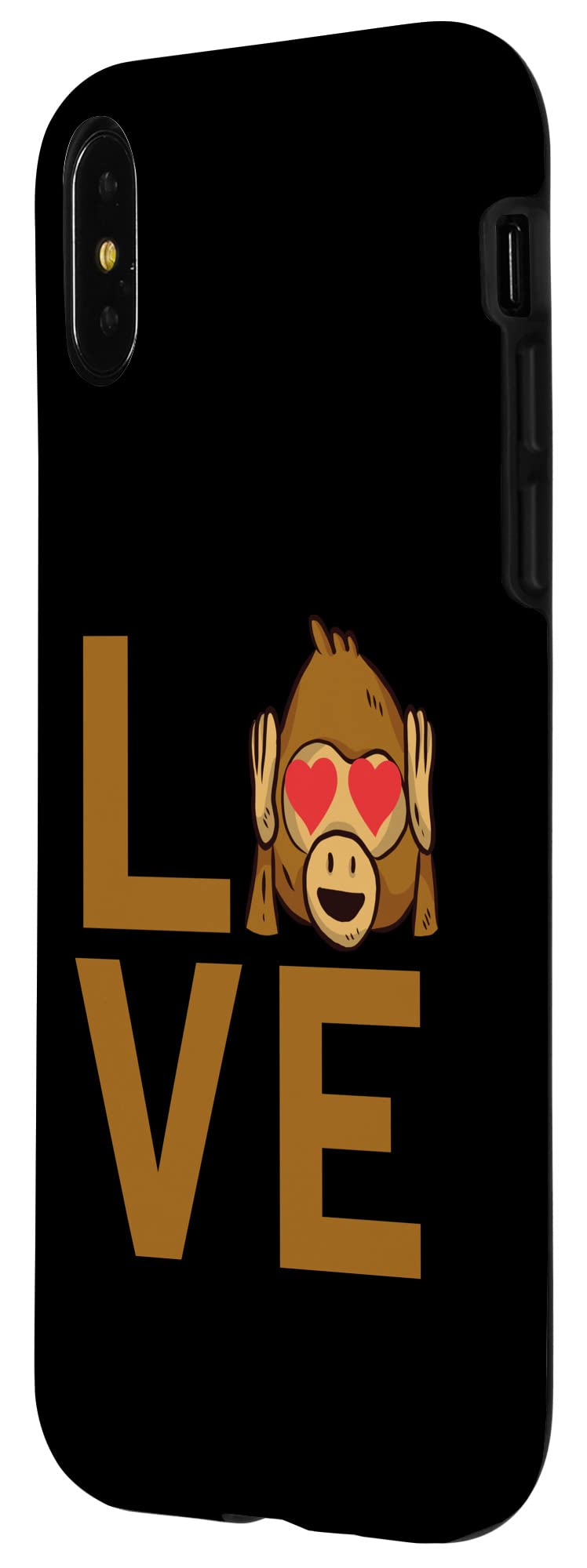 iPhone X/XS Monkey Lover Case - Cute Cartoon Design Protective Phone Cover for Apple iPhone X & XS - Perfect Gift for Animal Lovers & Tech Enthusiasts
