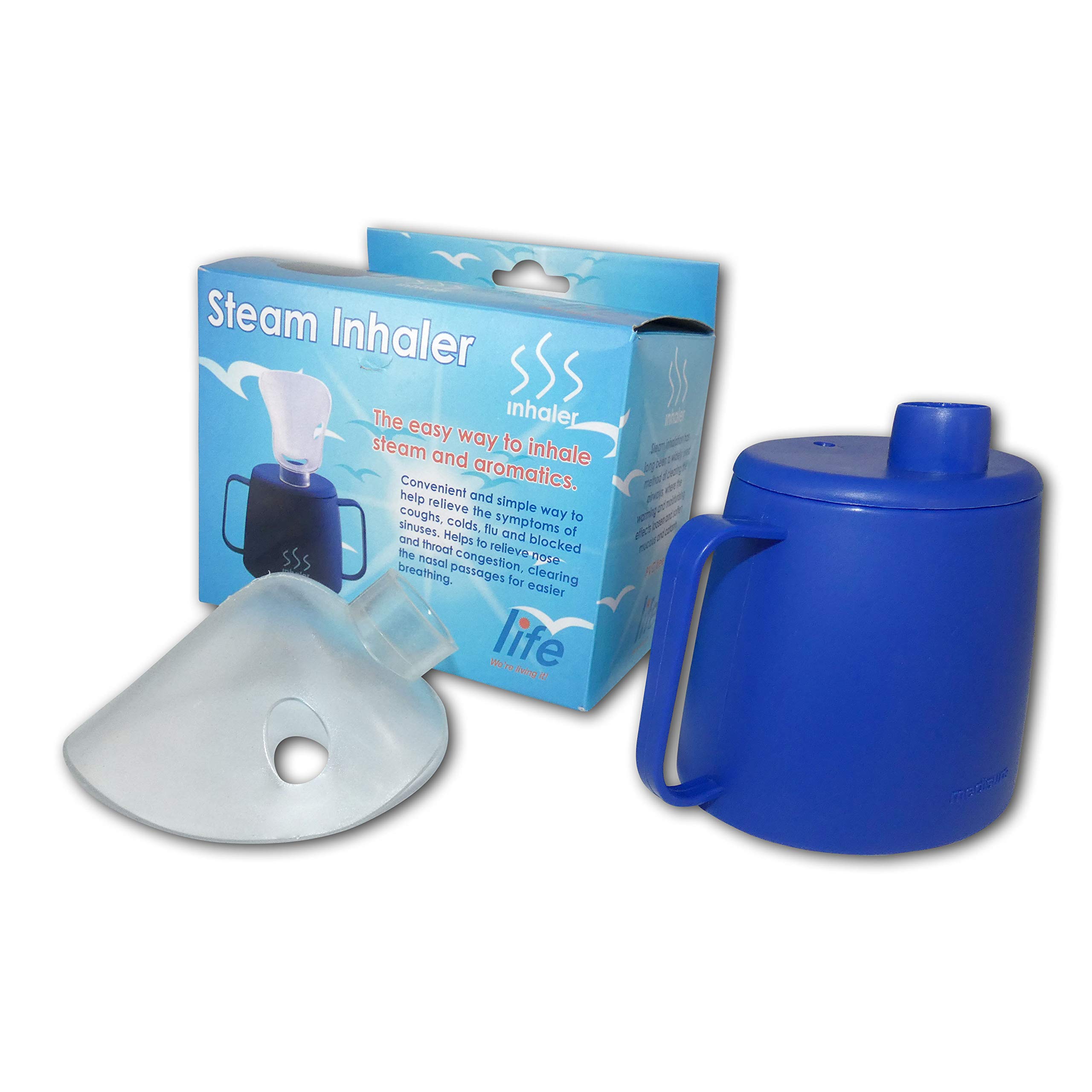 Life Healthcare Steam Inhaler Cup - Portable & Easy to Use for Sinus Relief, Cold & Flu Symptoms, Nasal Congestion - Safe for Adults & Kids (143g) | Perfect for Home Use, Travel & Respiratory Therapy