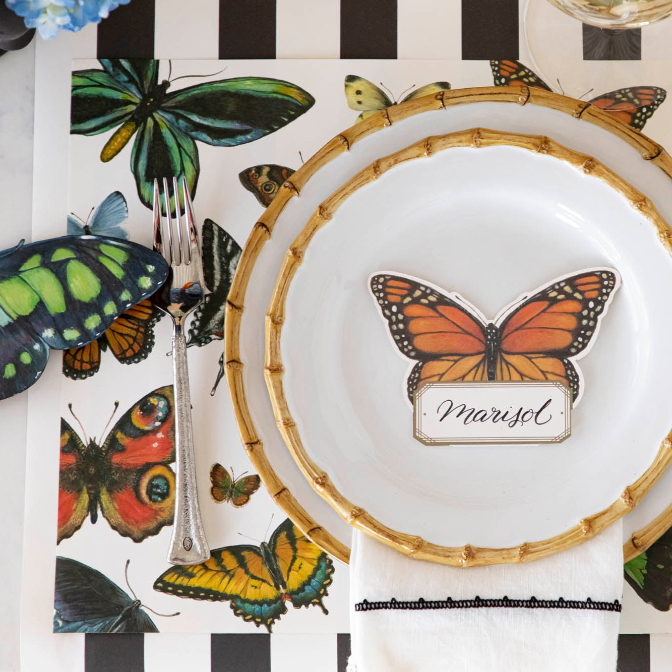 Butterfly Flight Placemat - Non-Slip Waterproof Table Mat for Dining, Kitchen, and Outdoor Picnics - Elegant Butterfly Design Home Decor