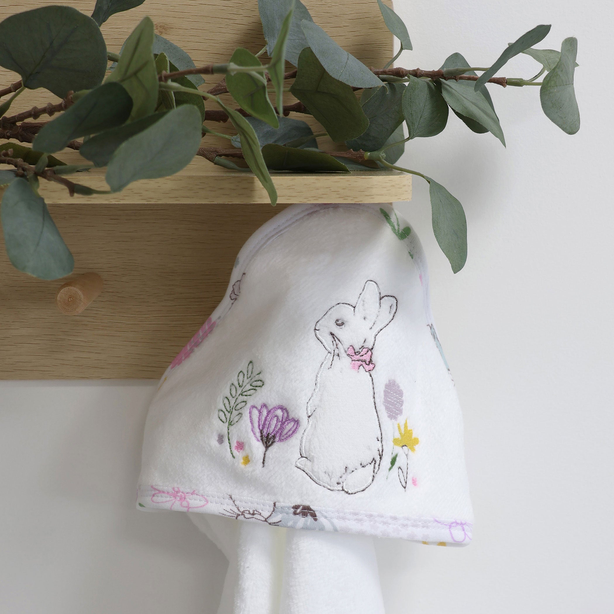 Peter Rabbit 'New Adventure' Hooded Towel for Kids - Soft Pink Baby Bath Towel with Hood for Toddlers & Infants - Perfect for Bath Time, Swimming, and Beach Outings