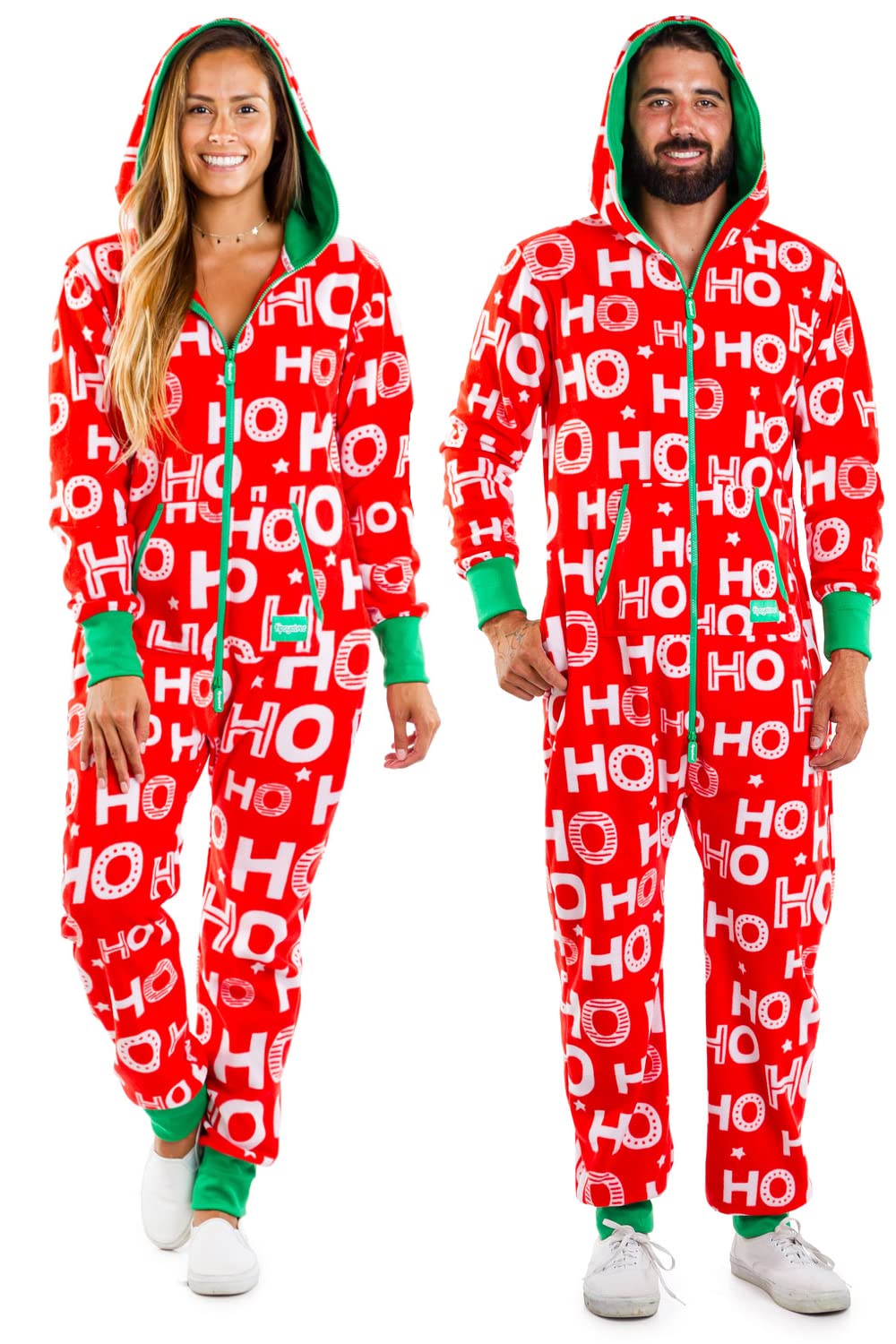 Tipsy Elves Christmas Onesies for Adults - Matching Holiday Pajamas for Men & Women with Pockets | Cozy Family Christmas Outfits for Parties & Festive Gatherings
