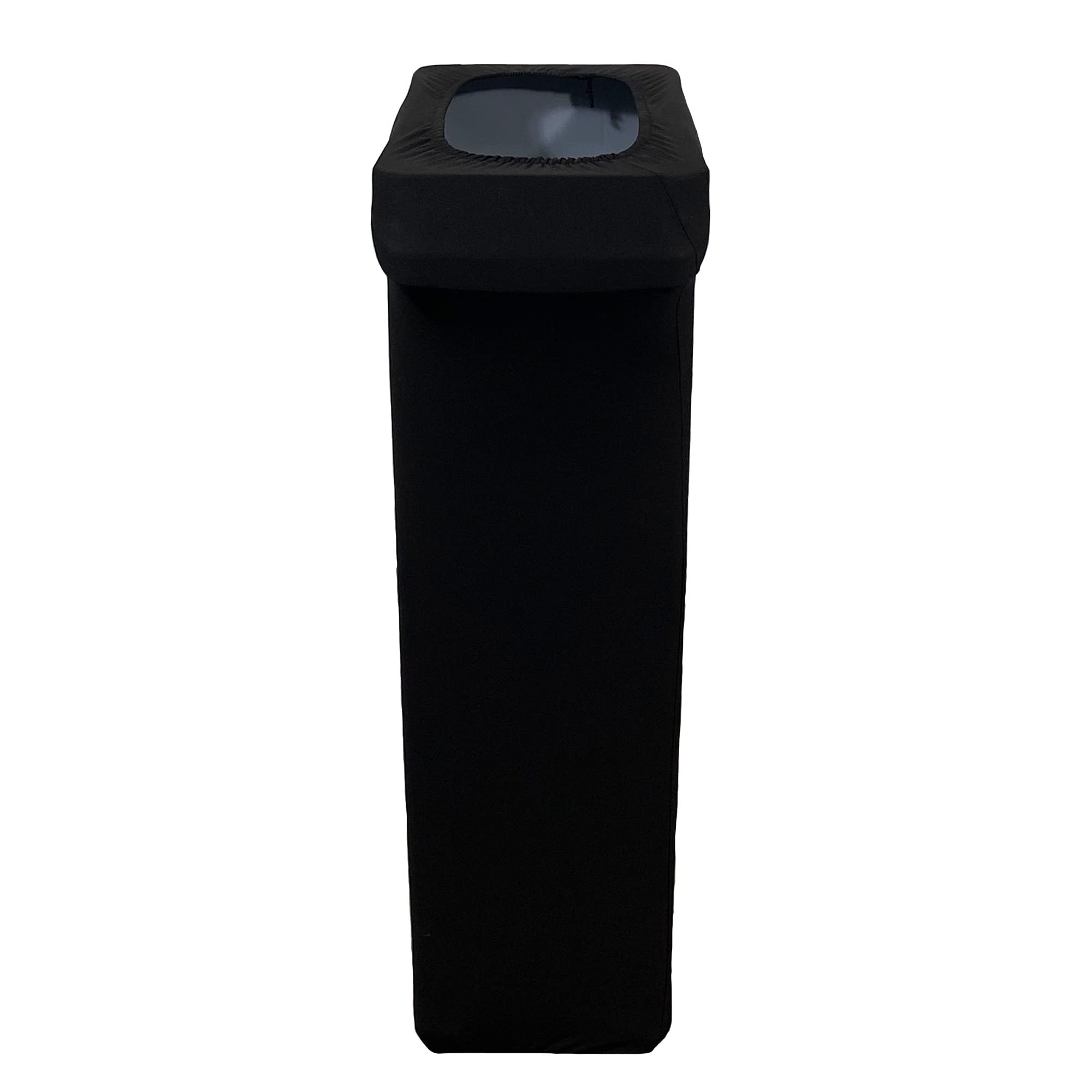 23 Gallon Black Spandex Trash Can Covers - Stretchable Fitted Garbage Bin & Waste Container Covers (Pack of 10) - Perfect for Kitchen, Bathroom, Office & Outdoor Use