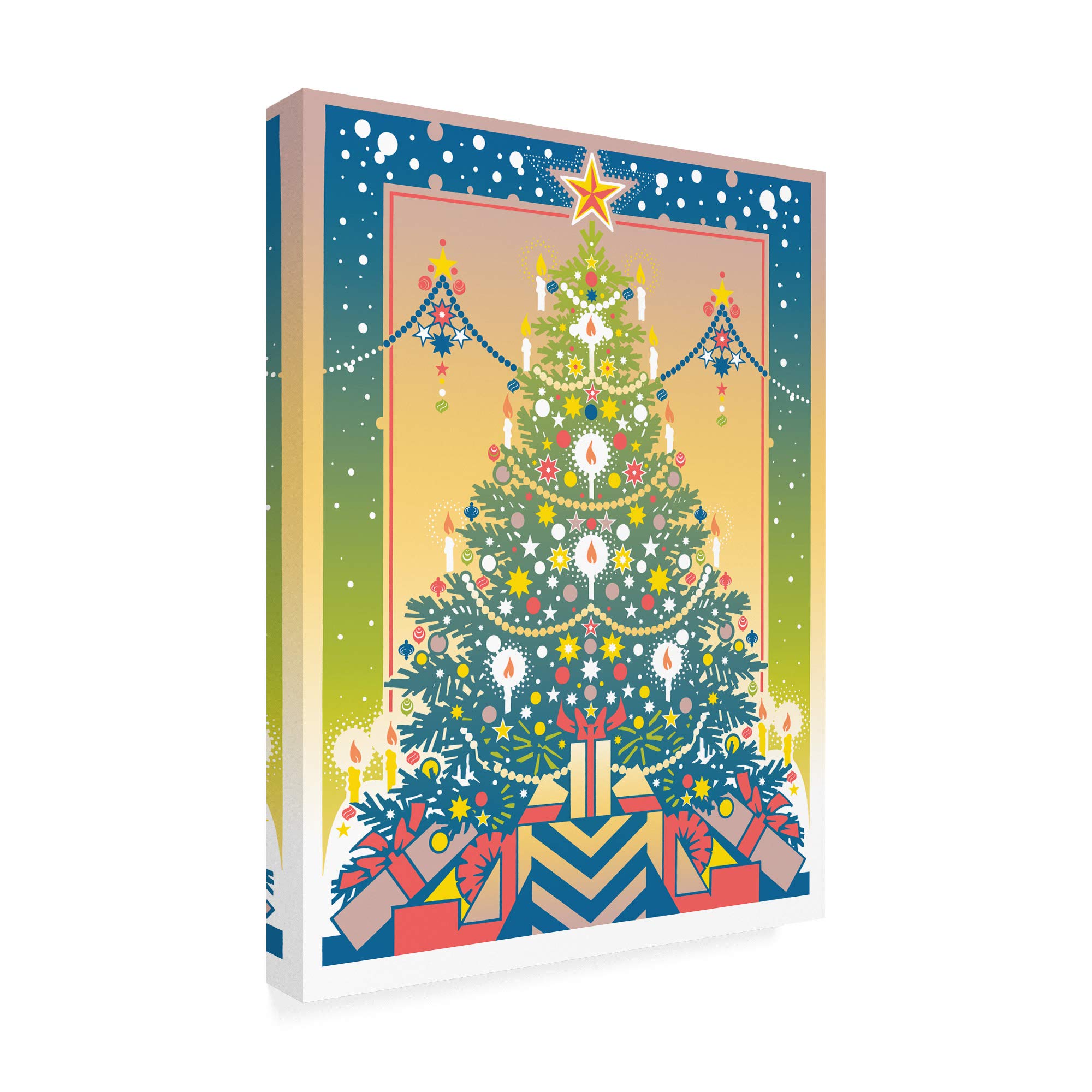 David Chestnutt Christmas Tree Fine Art Print - 35x47 Inch Holiday Wall Decor for Home, Office & Gifts | Perfect for Christmas Decorations, Living Room Art & Festive Presents